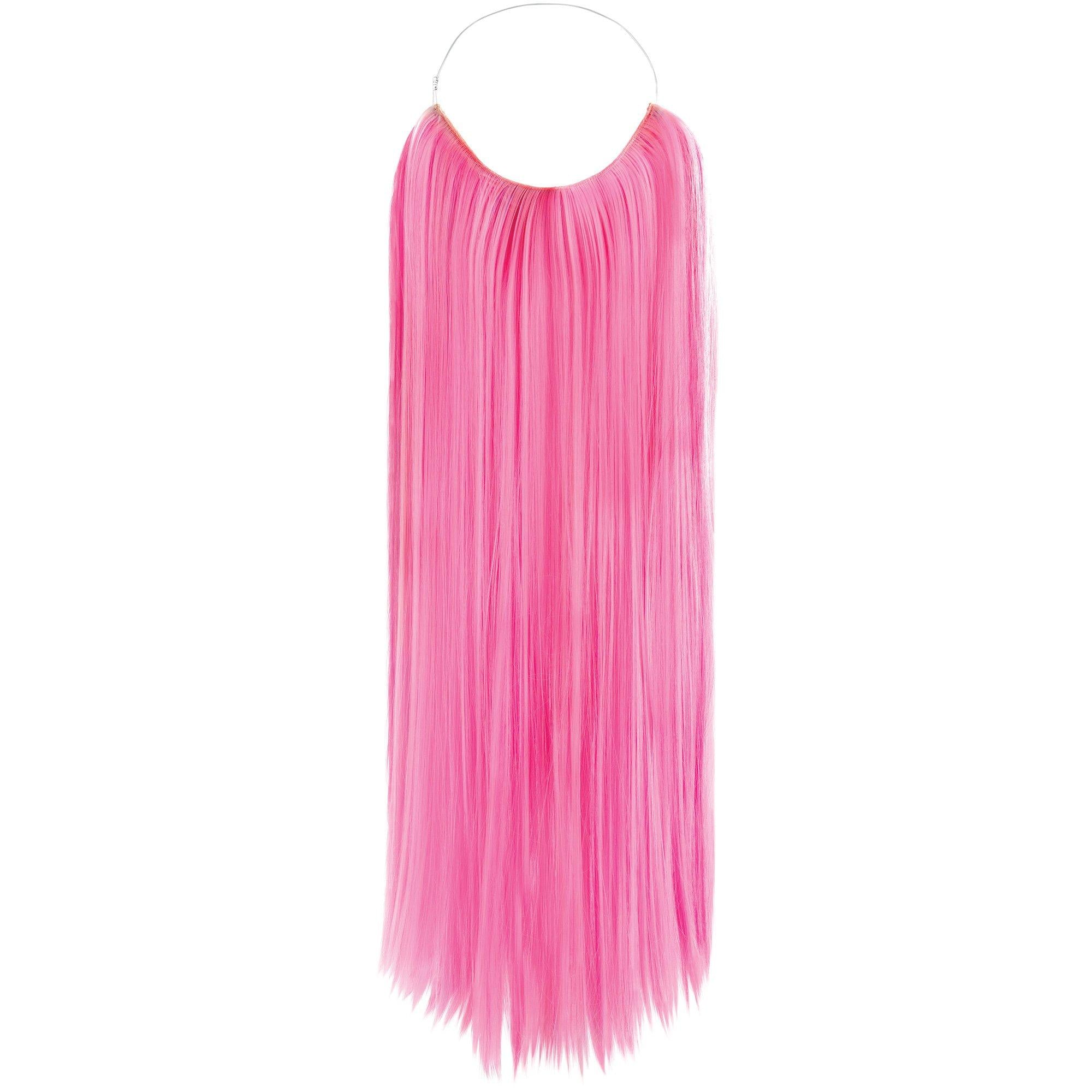 Neon Pink Hair Extension, 25in - Image 2