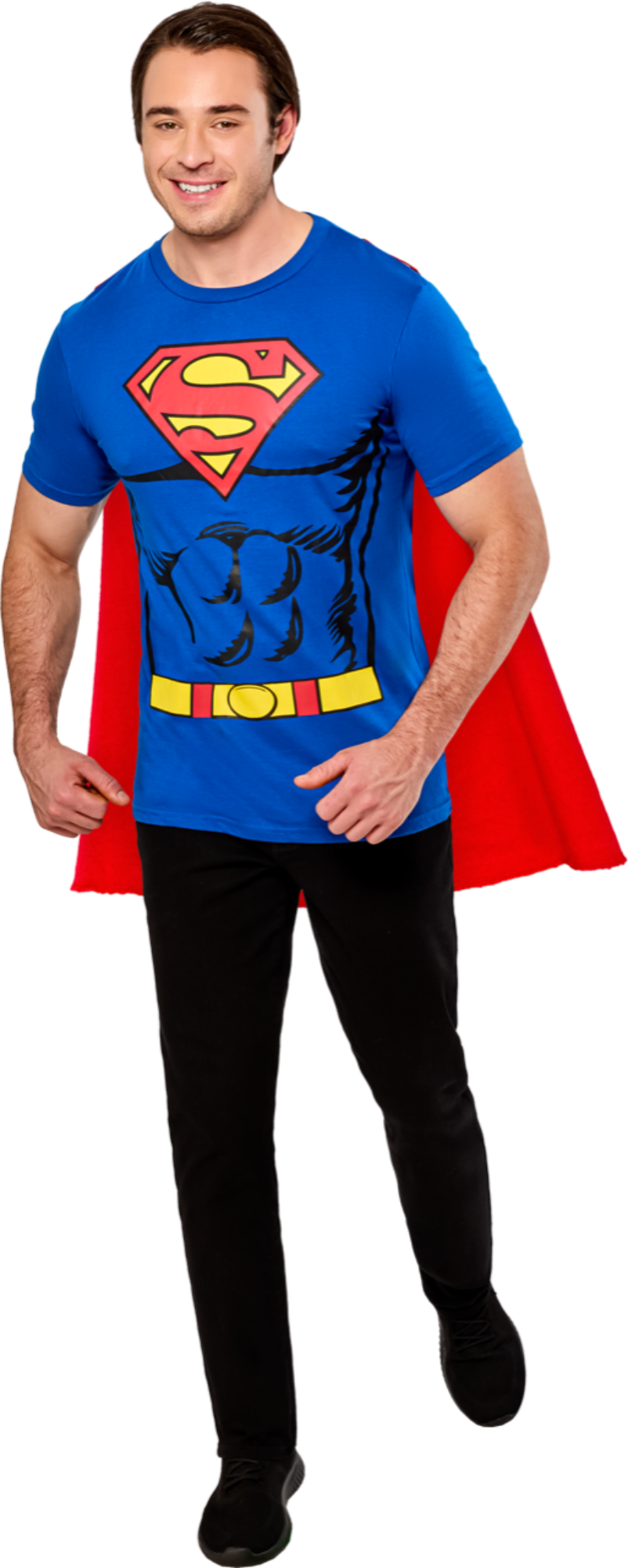 Adult Superman Costume Shirt with Cape
