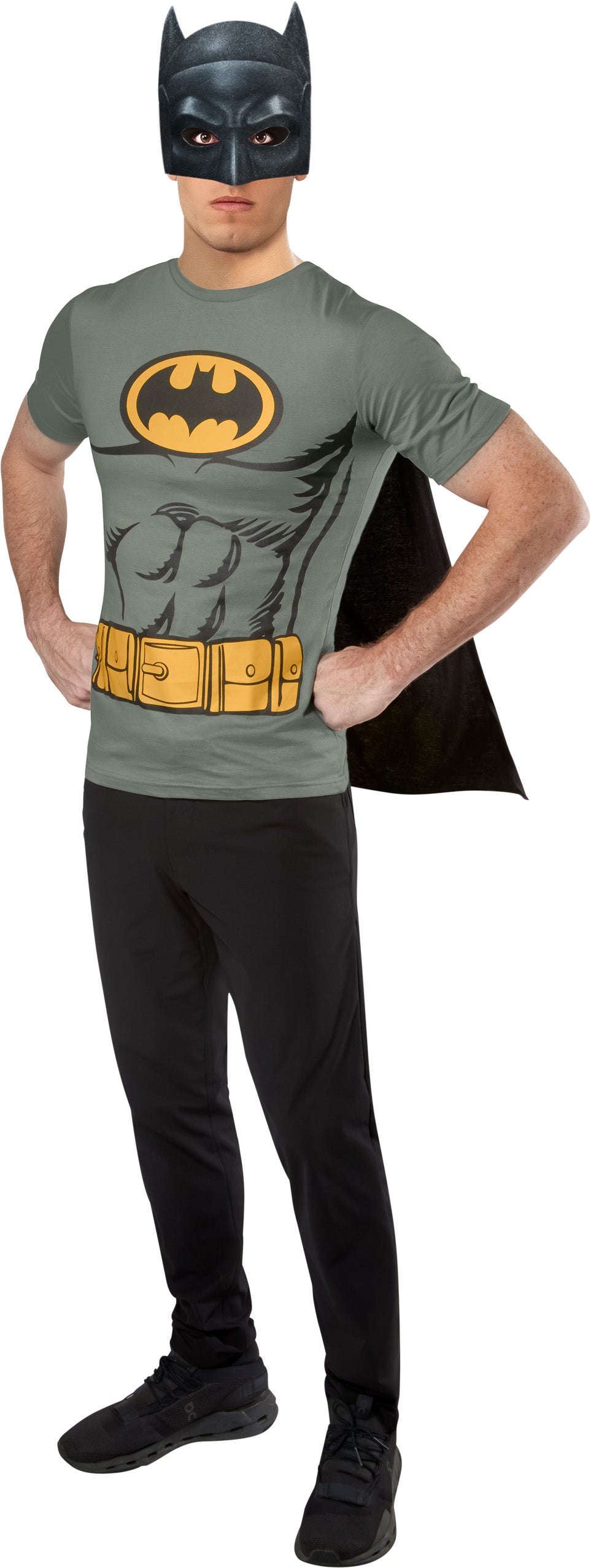 Adult DC Comics Batman T-Shirt, Cape and Mask Set