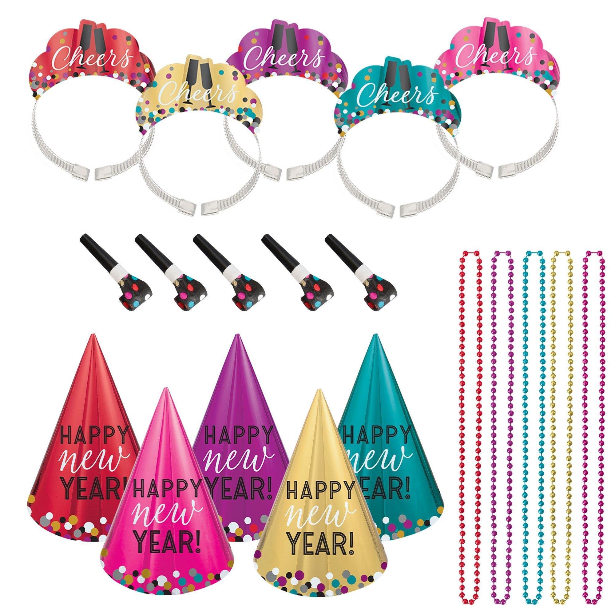 Colorful Confetti New Year's Eve Party Kit, Multiple Counts - Image 2