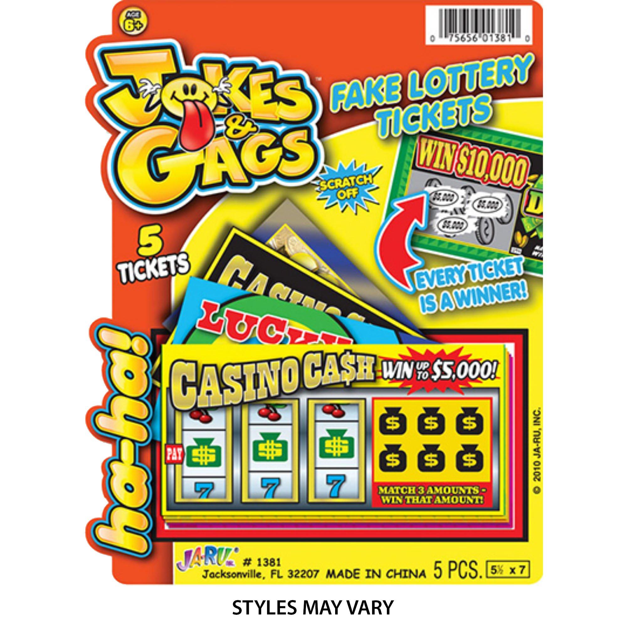 Jokes & Gags Fake Scratcher Lottery Tickets, 5ct - Image 2