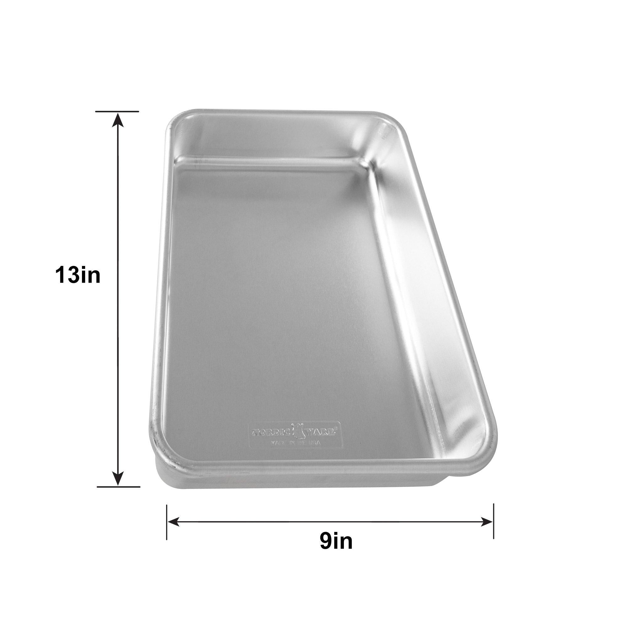 Nordic Ware Natural Aluminum Rectangular Cake Pan, 9in x 13in - Image 2