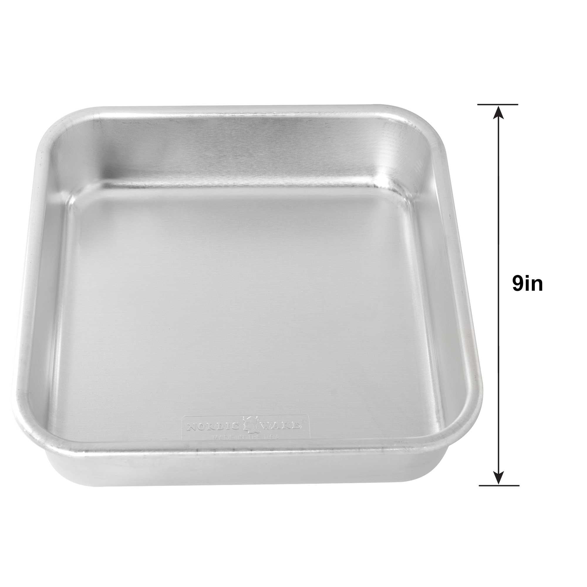 Nordic Ware Natural Aluminum Square Cake Pan, 9in x 9in - Image 2