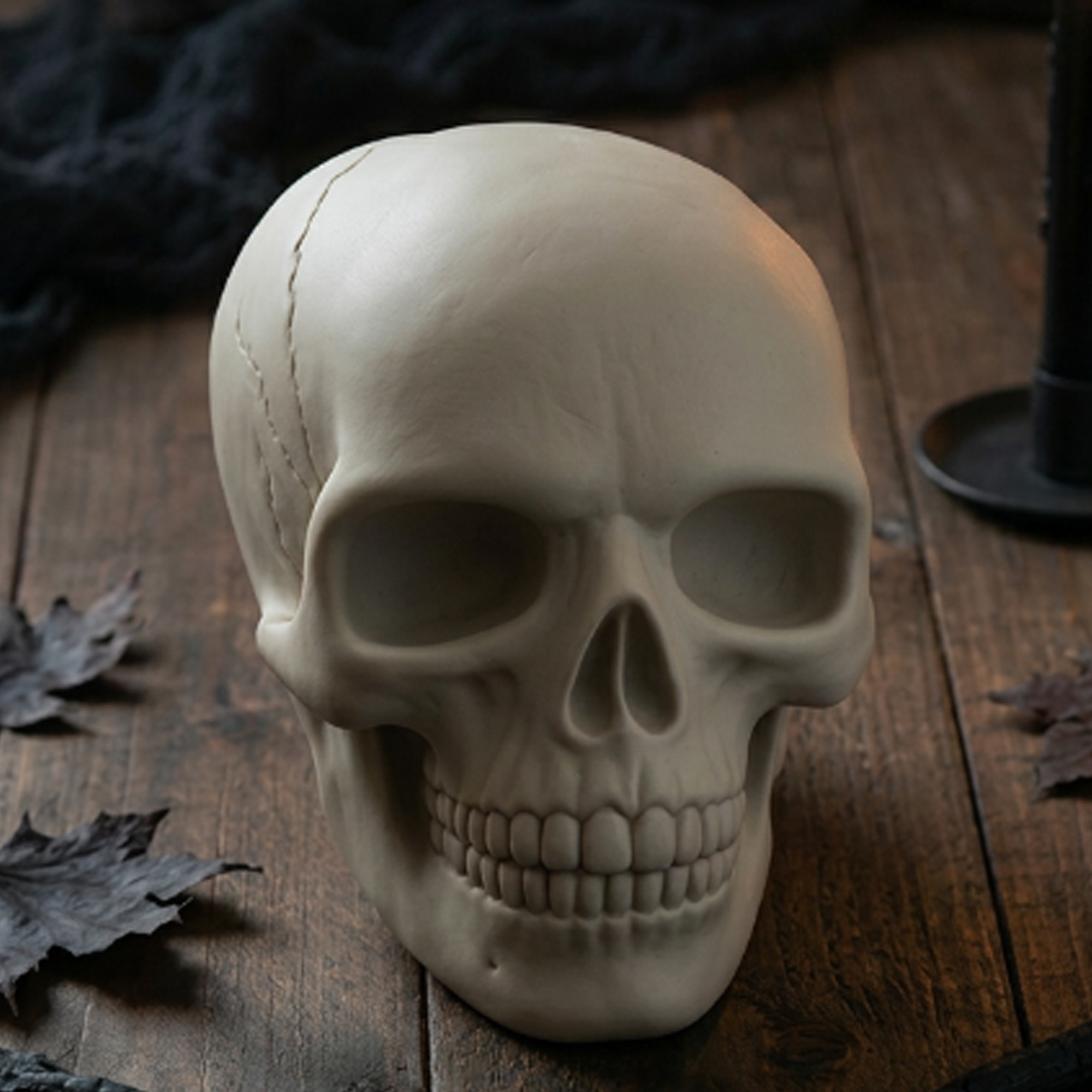 Plastic Skull Decoration, 6.7in - Image 2