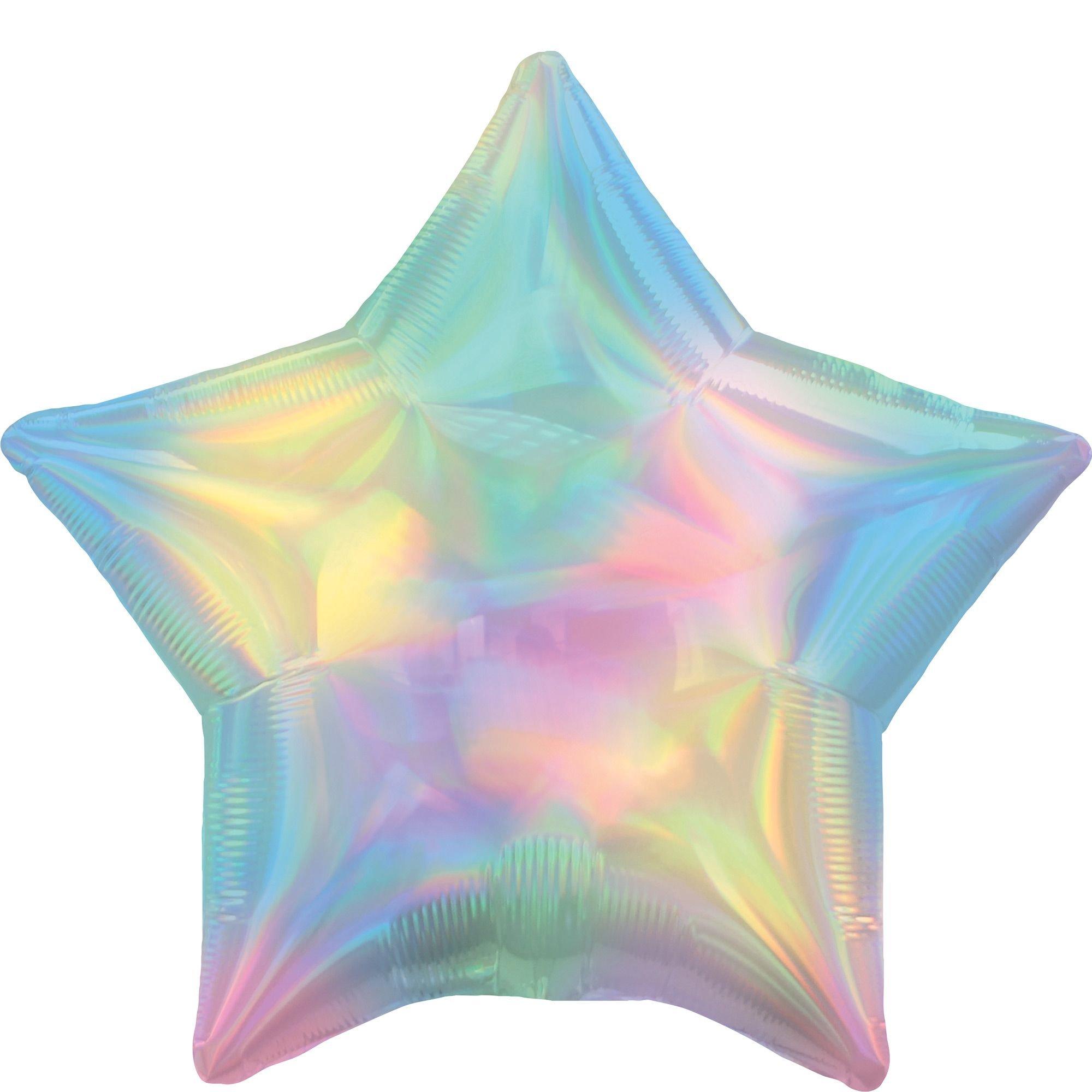 Iridescent Star Balloon, Assorted Colors - Image 2
