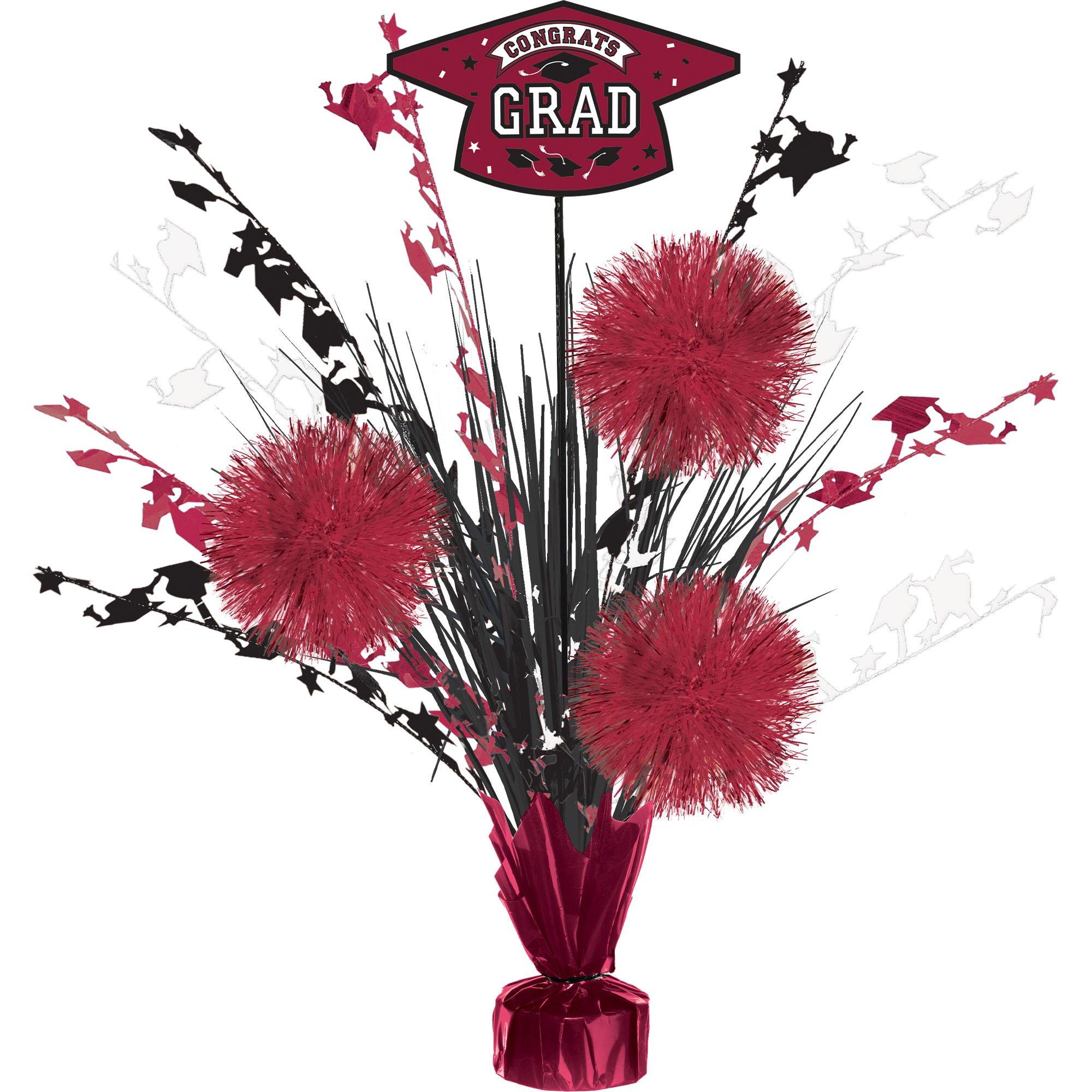Congrats Grad Tinsel Burst Spray Centerpiece, 18in, Assorted Colors - Image 2