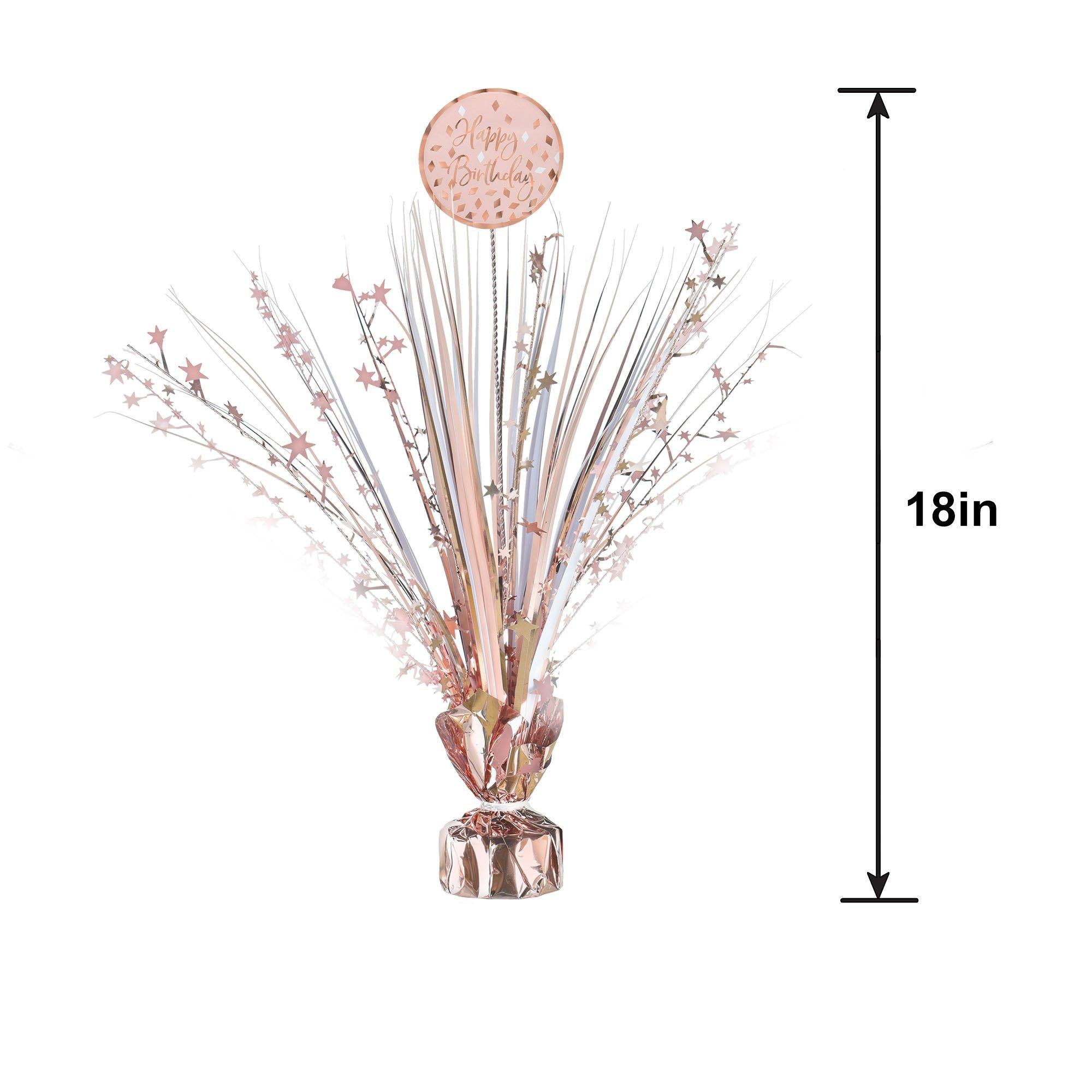 Metallic Blush Birthday Spray Centerpiece, 18in - Image 2