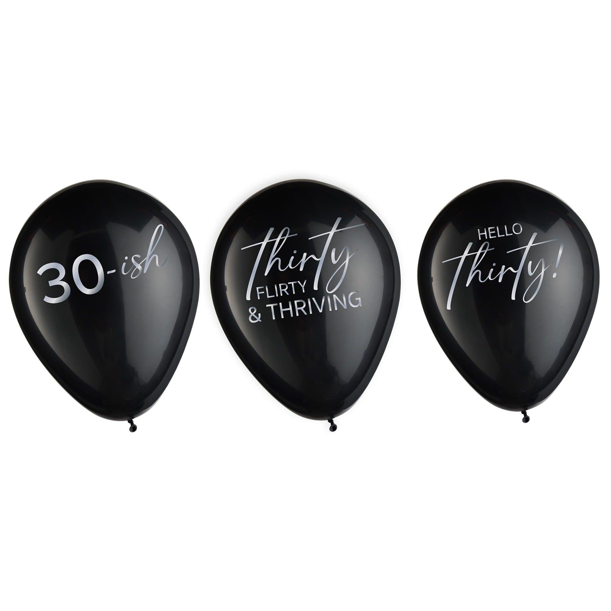 Hello Thirty Latex Balloons, 6ct - Image 2
