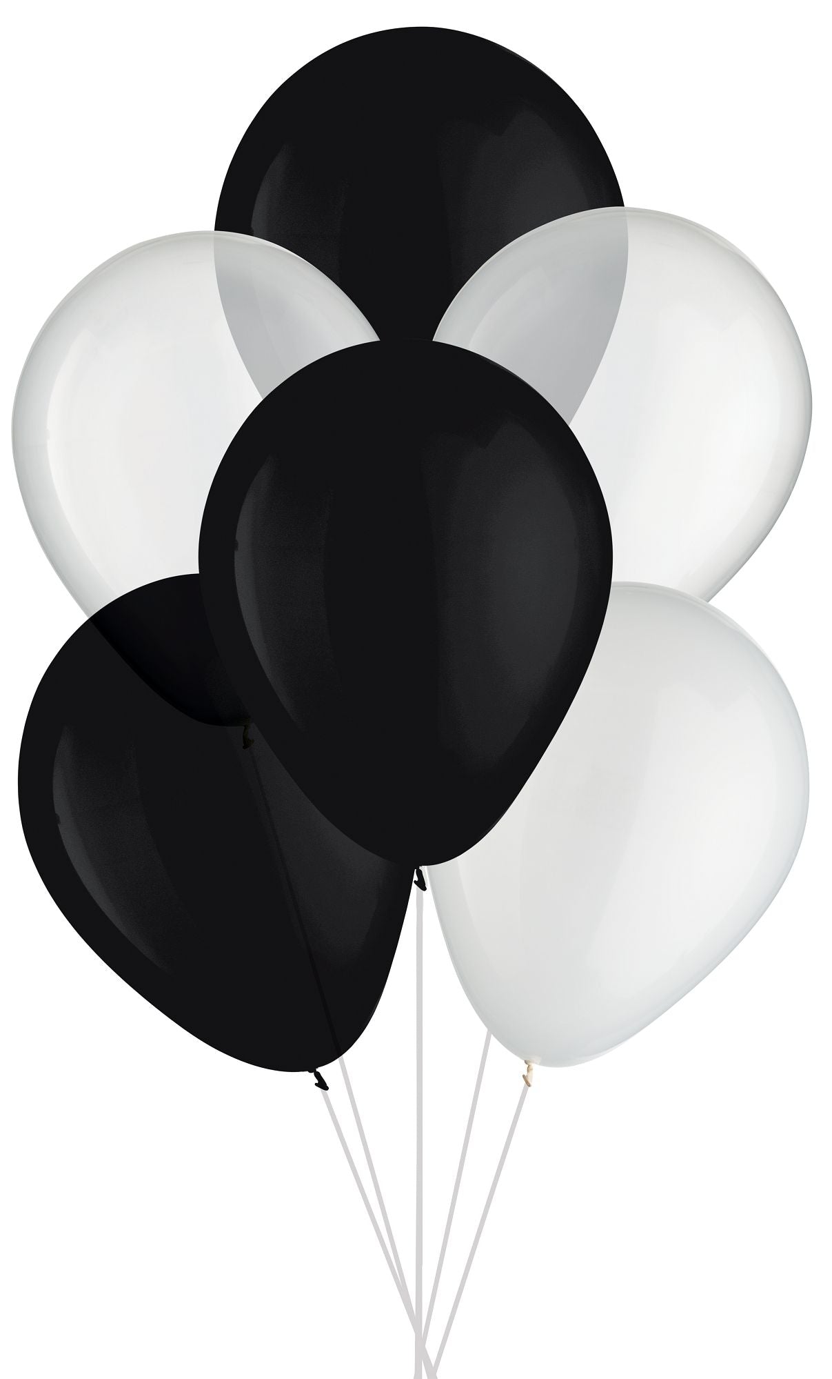 Black & White Latex Balloons, 11in, 15ct