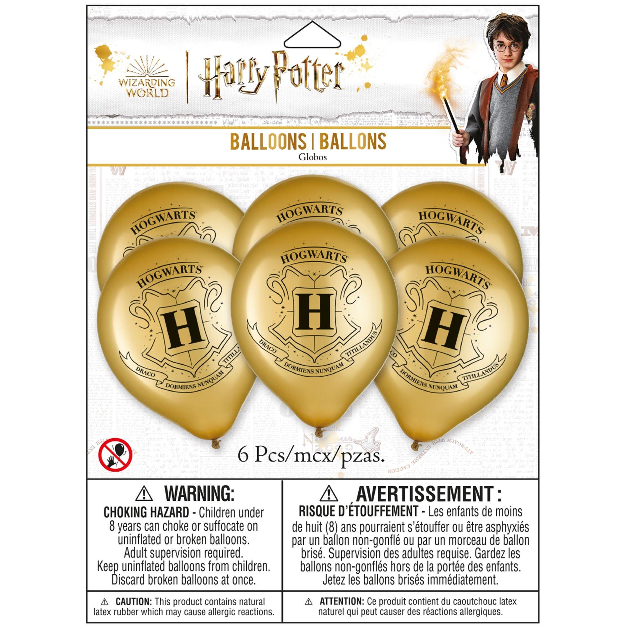 6ct, 12in, Metallic Hogwarts United Latex Balloons - Harry Potter - Image 2