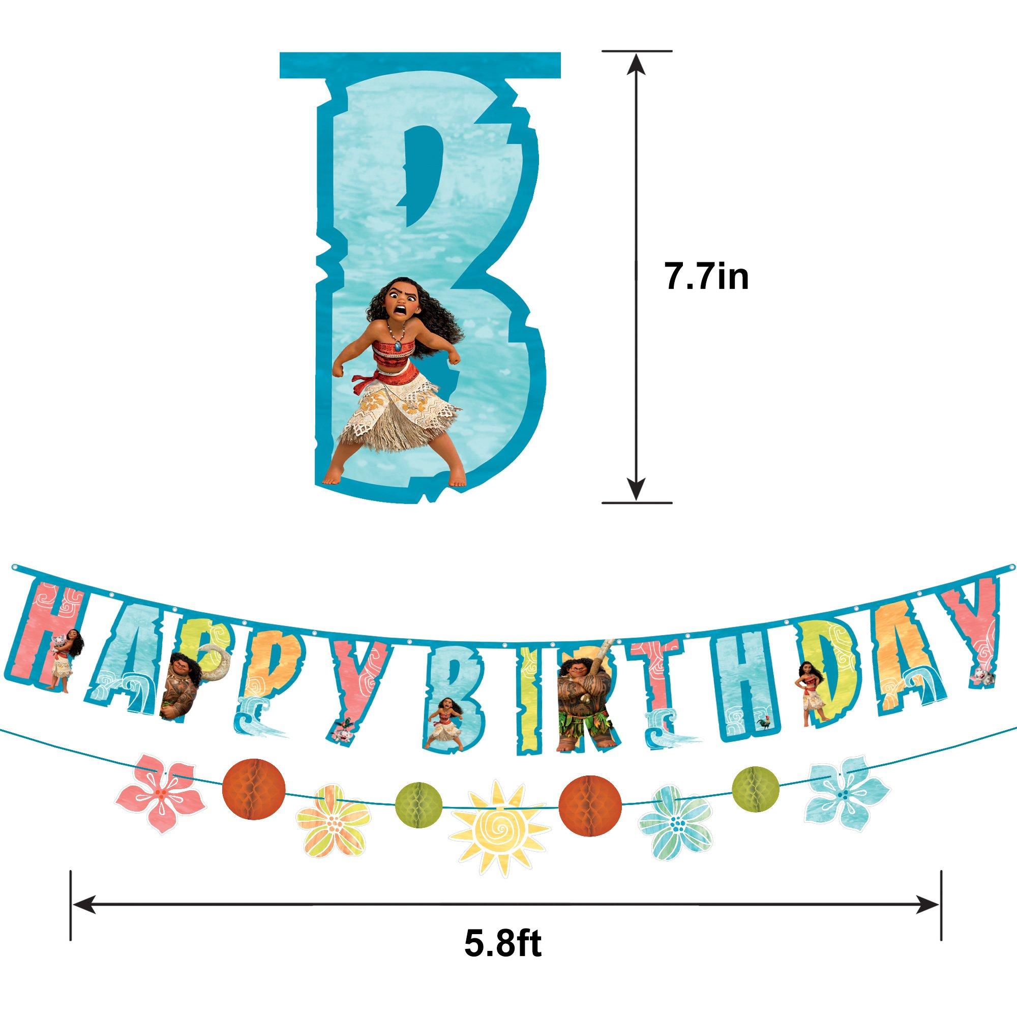 Moana Birthday Banner Set, 2pc, 5.3ft - Image 2