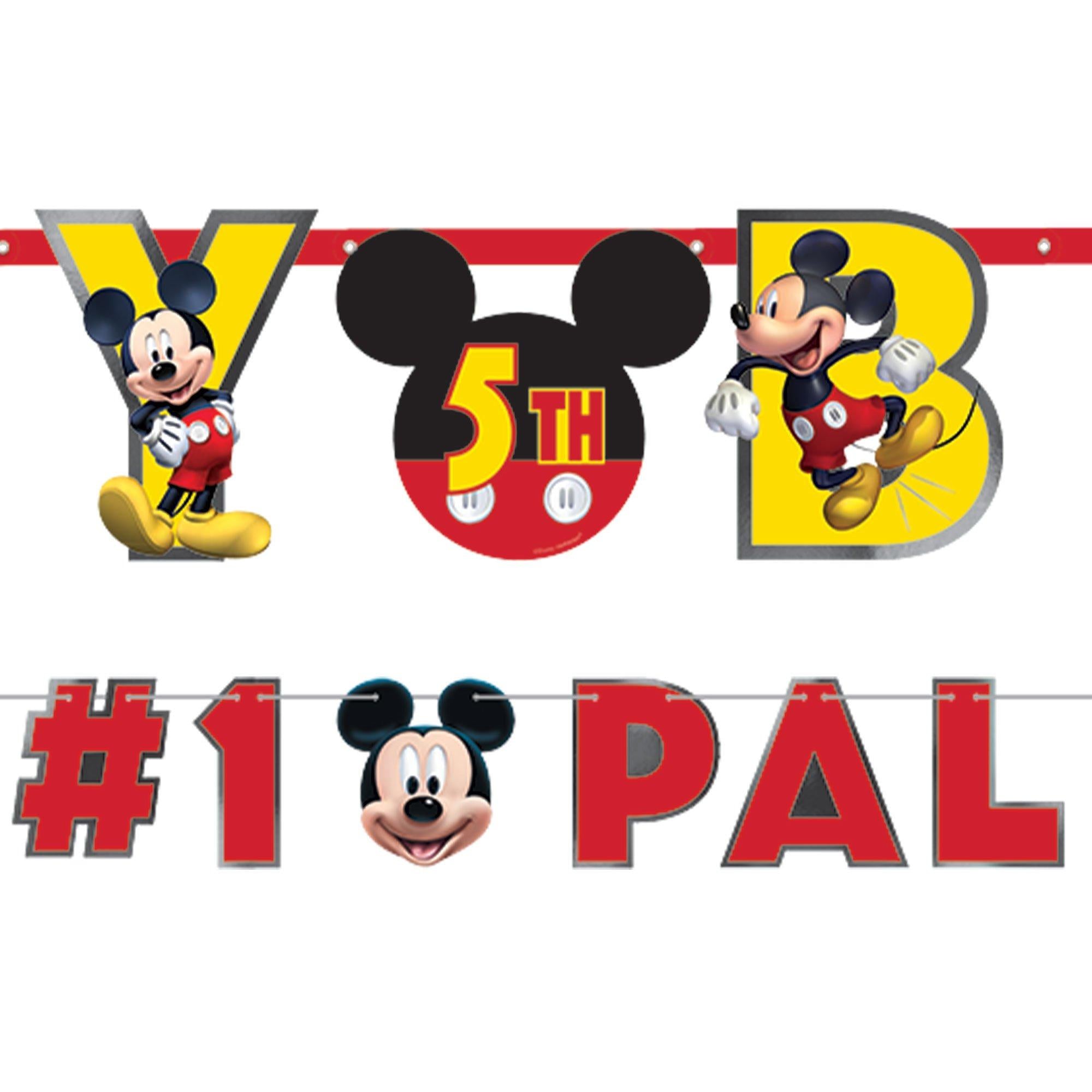 Mickey Mouse Forever Personalized Birthday Banner Kit 2ct - Image 2