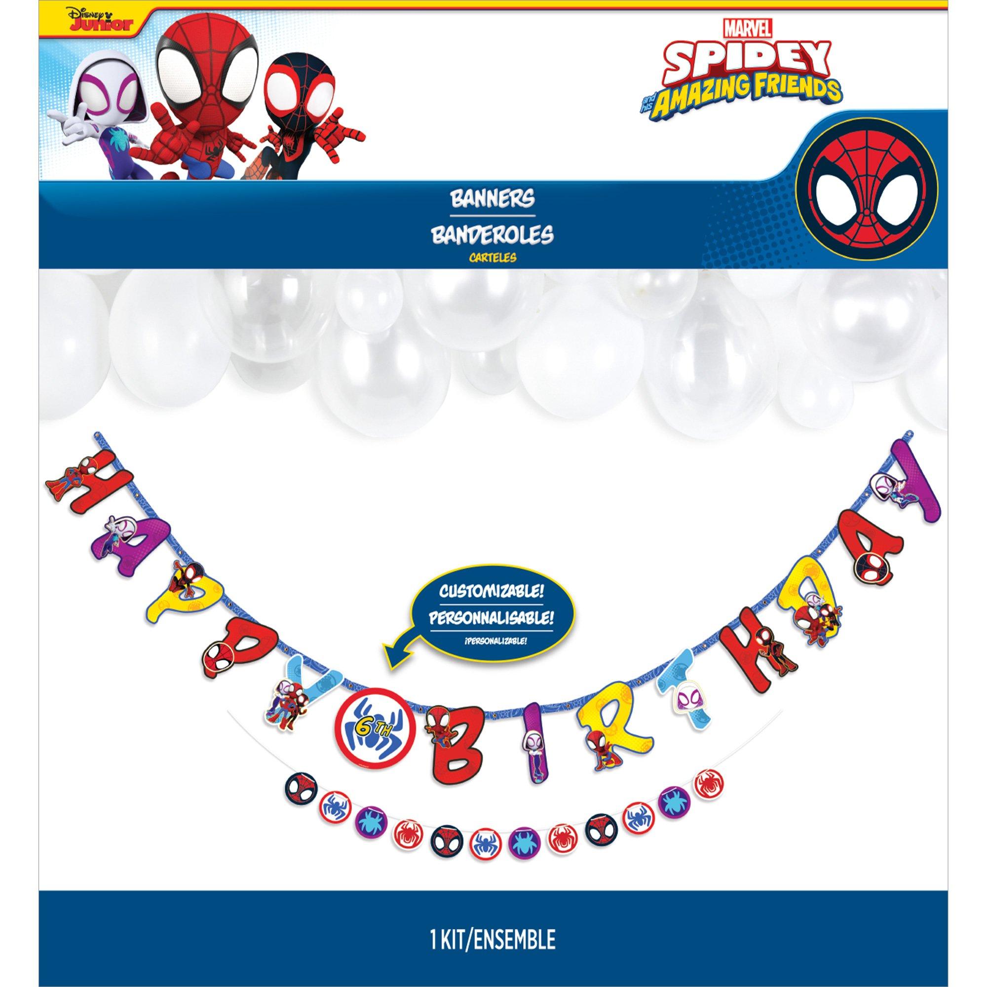 Customizable Spidey & His Amazing Friends Birthday Cardstock Letter Banners, 2ct - Image 2