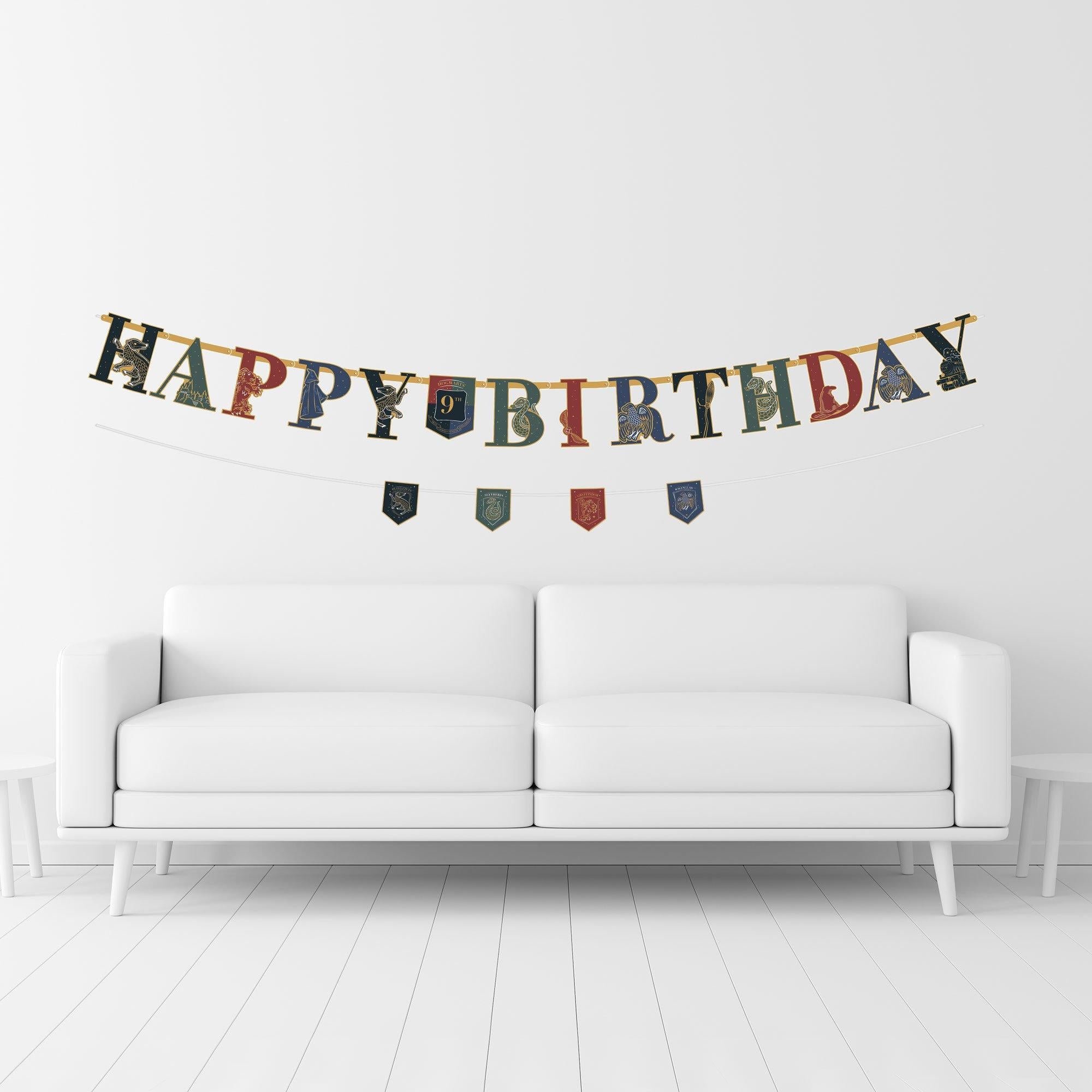 Hogwarts United Cardstock Birthday Banner Kit, 2ct - Harry Potter - Image 2