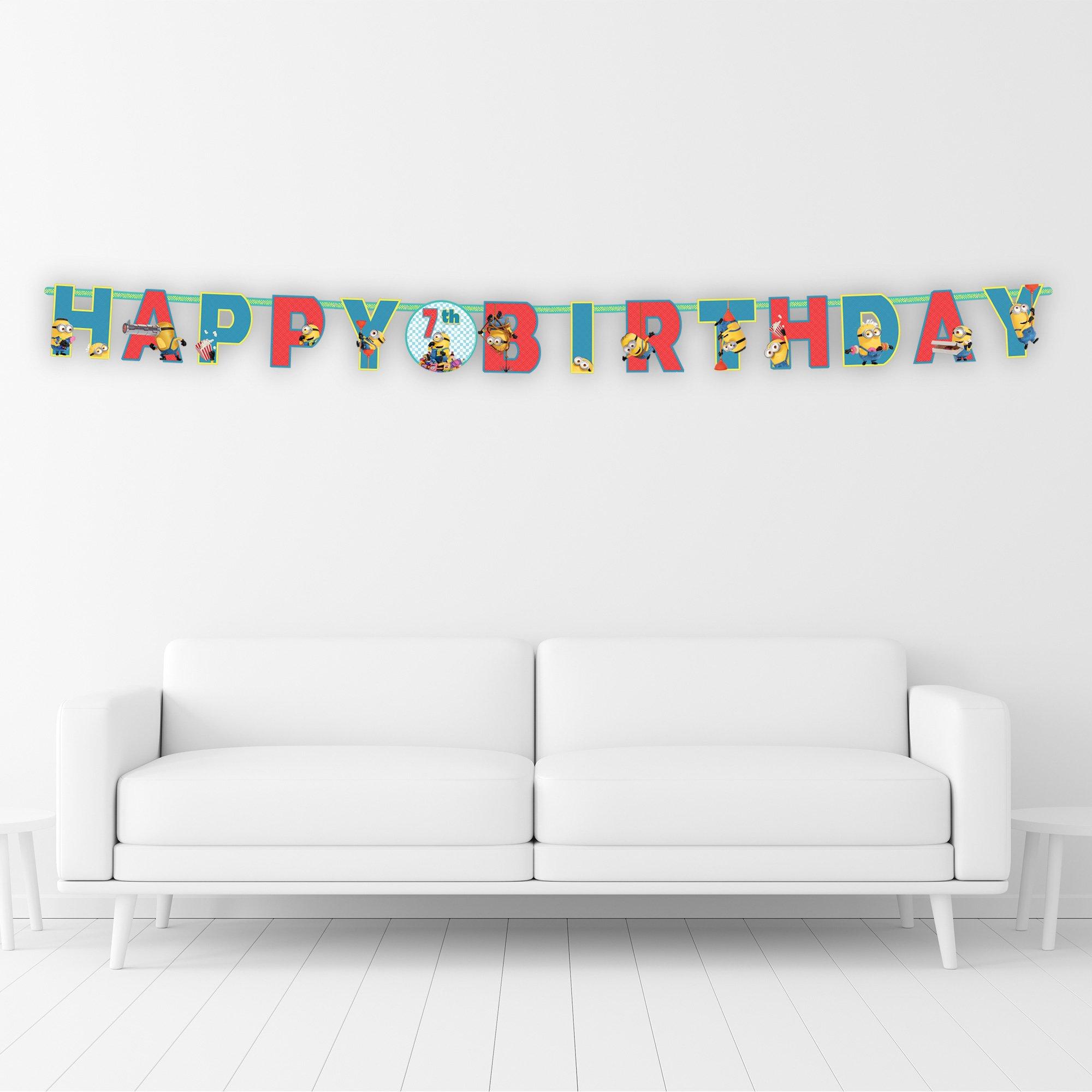 Minions Add an Age Cardstock Birthday Banner Kit, 10ft - Despicable Me 4 - Image 2