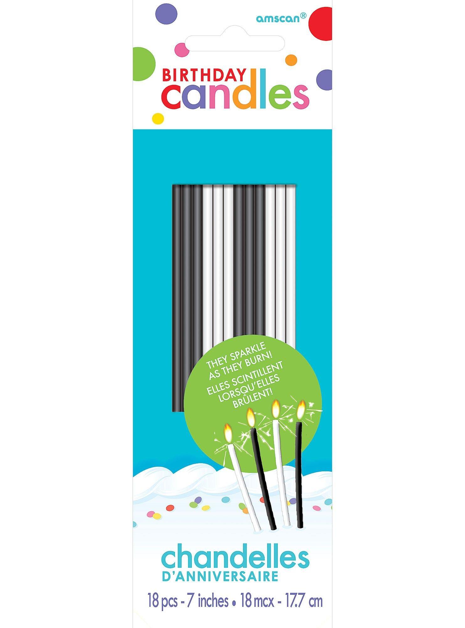Tall Sparkler Birthday Candles, 18ct, Assorted Colors - Image 2