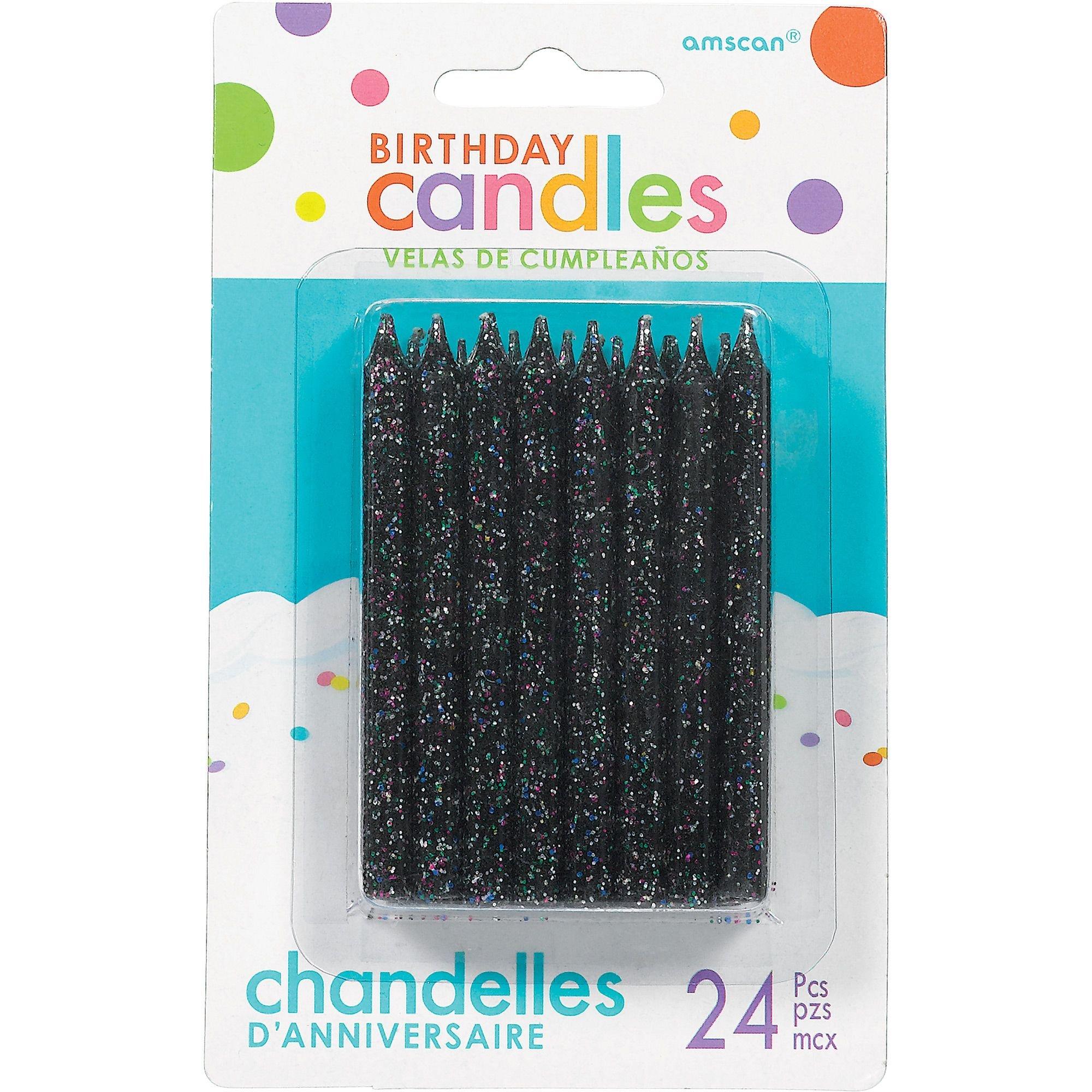 Glitter Birthday Candles, 24ct, Assorted Colors - Image 2