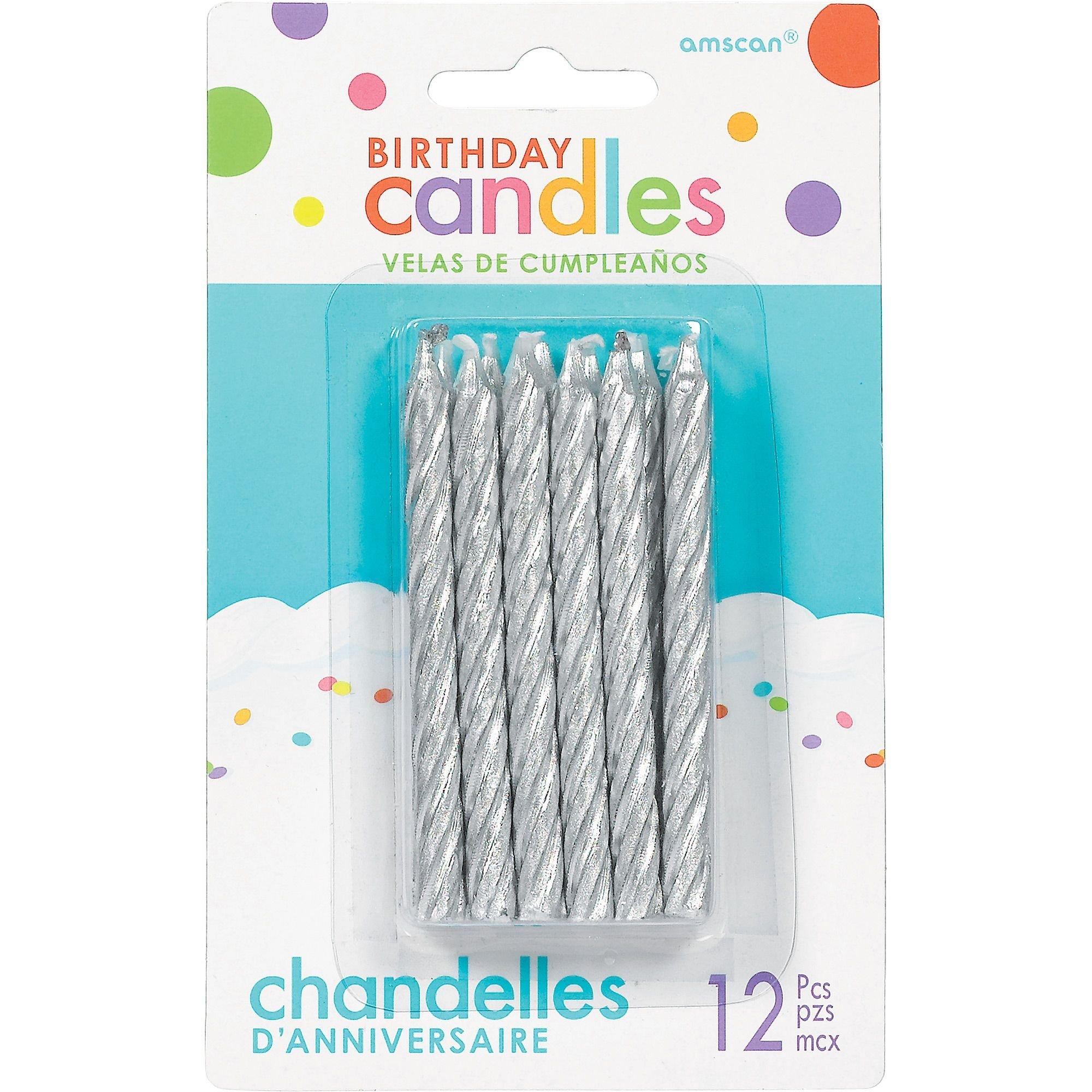 Spiral Birthday Candles, 12ct, Assorted Colors