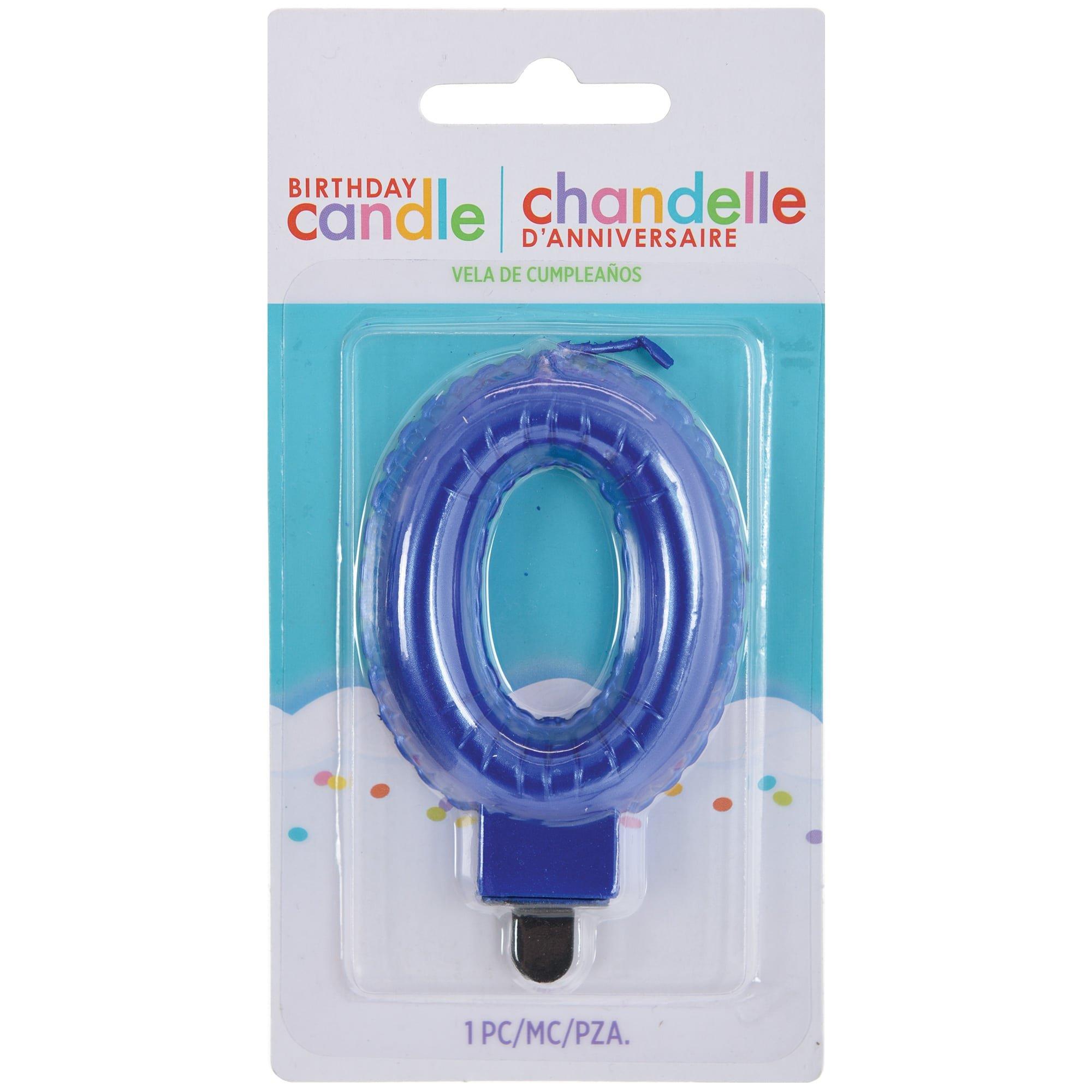 Blue Balloon Birthday Number (0-9) Candle, 3in - Image 2