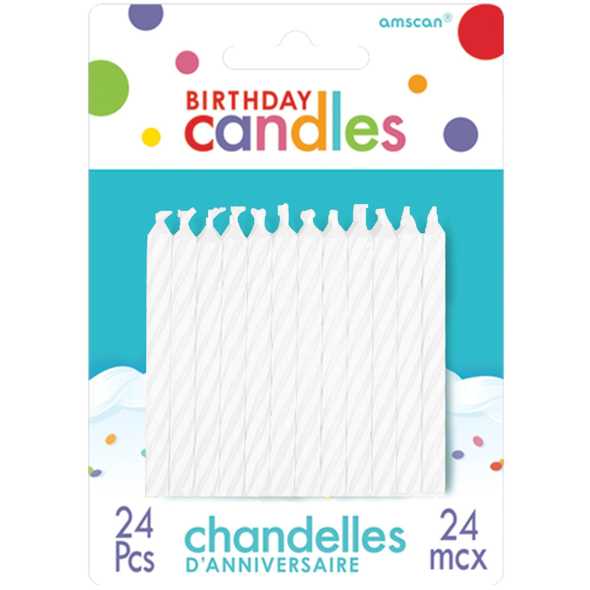 Spiral Birthday Candles, 24ct, Assorted Colors