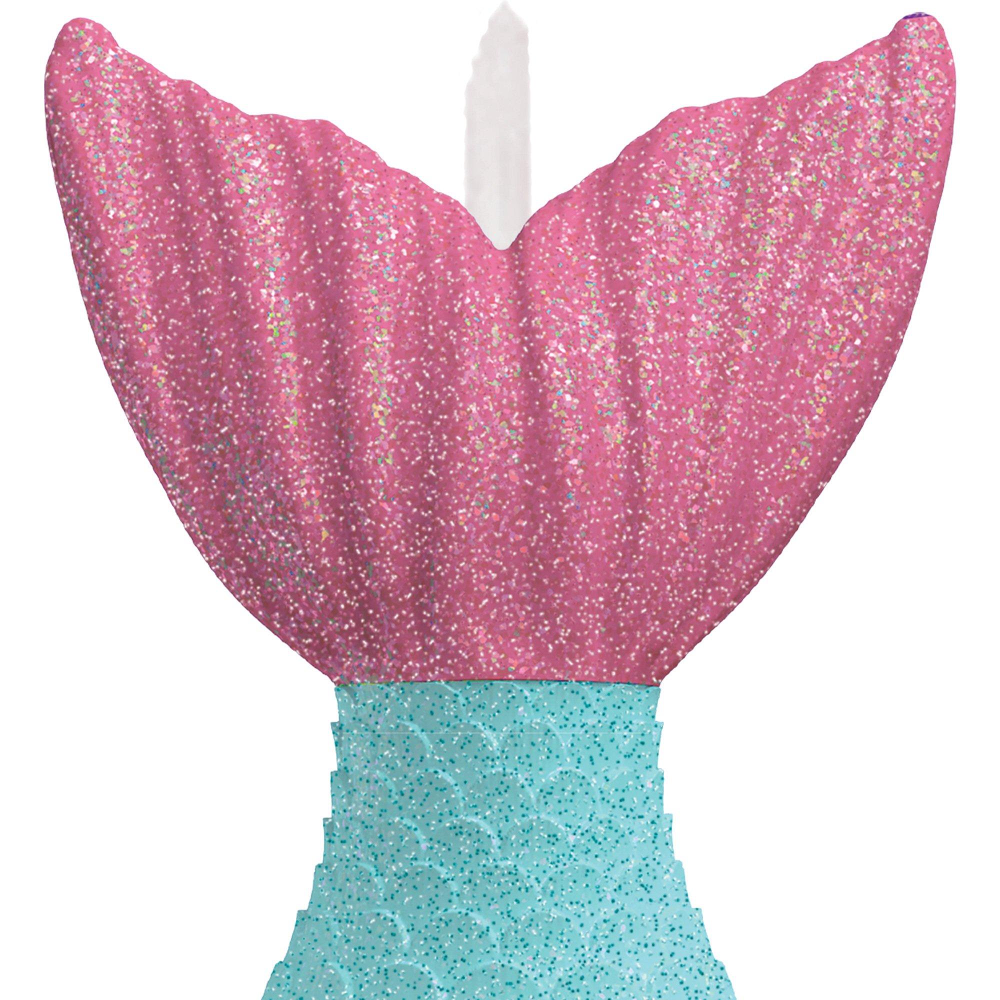 Glitter Shimmering Mermaids Wax Birthday Candle - Image 2