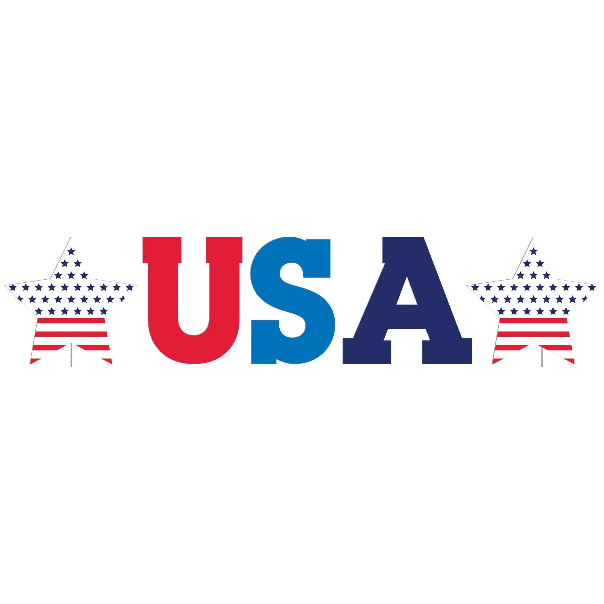 USA & Stars Icons Corrugated Plastic Yard Sign Set, 16.9in x 19in - Image 2