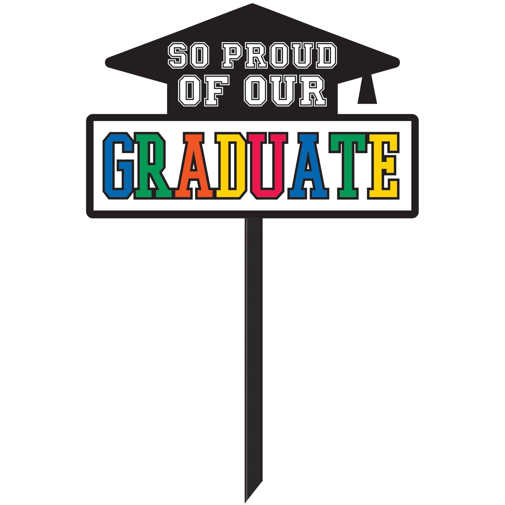 Multicolor So Proud Grad Plastic Yard Sign, 15in x 25in - Image 2