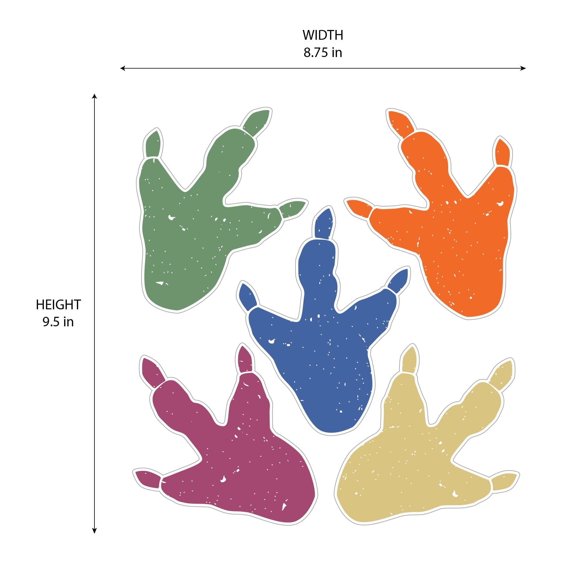Diggin Dino Vinyl Footprint Window Clings, 12pc - Image 2