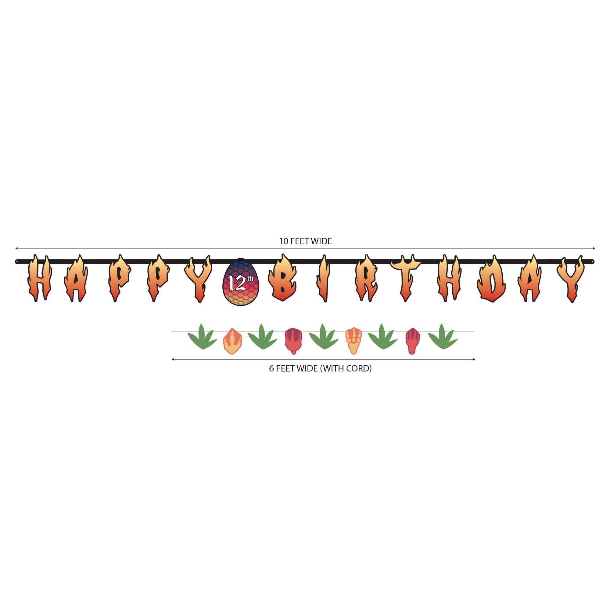 Dragon Party Personalized Banner, 2pc - Image 2