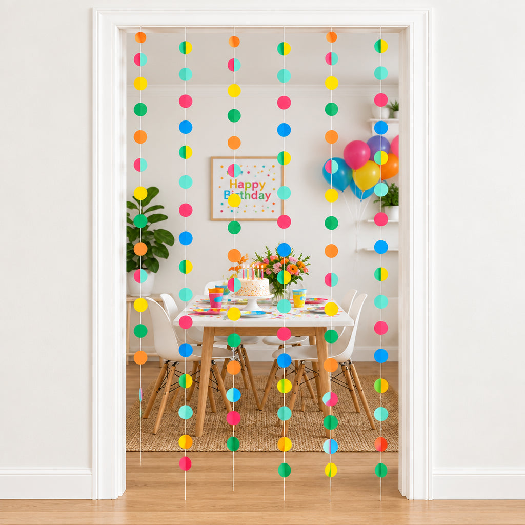 Colorful Collage Hanging Decorations, 6pc