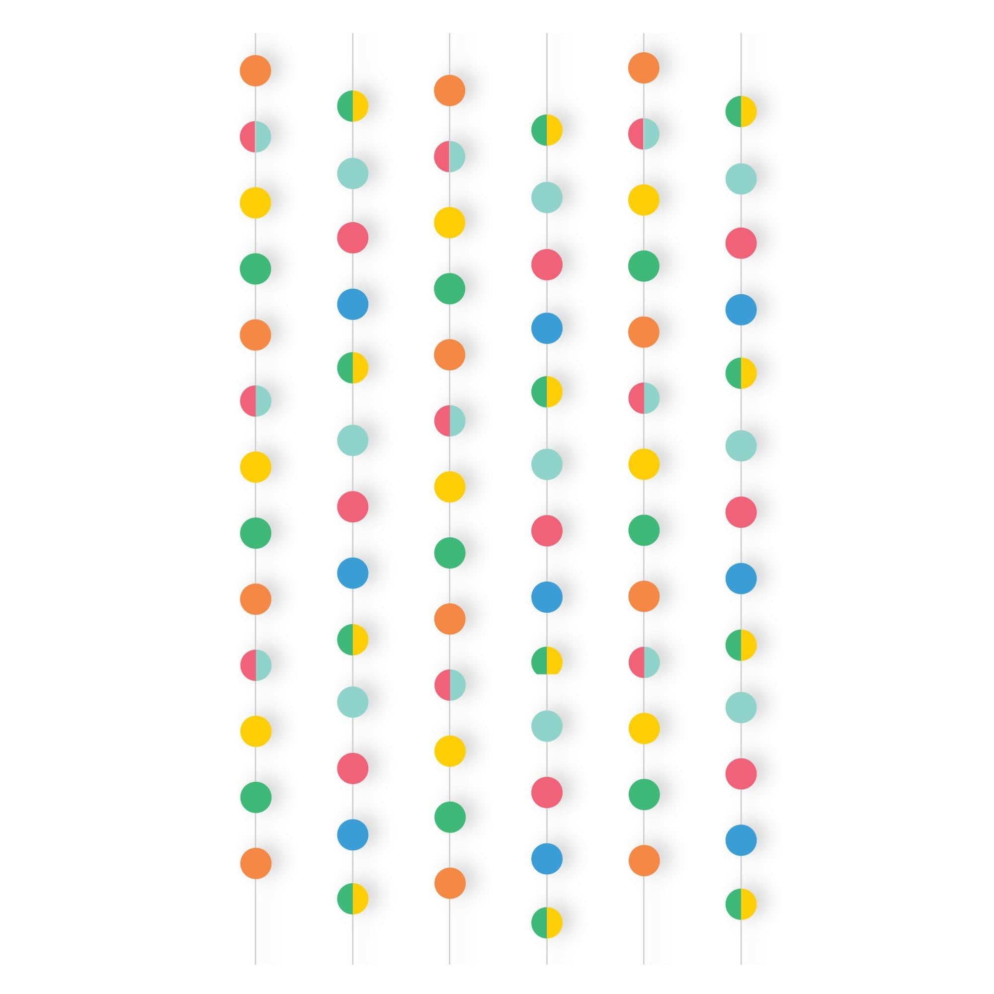 Colorful Collage Hanging Decorations, 6pc - Image 2