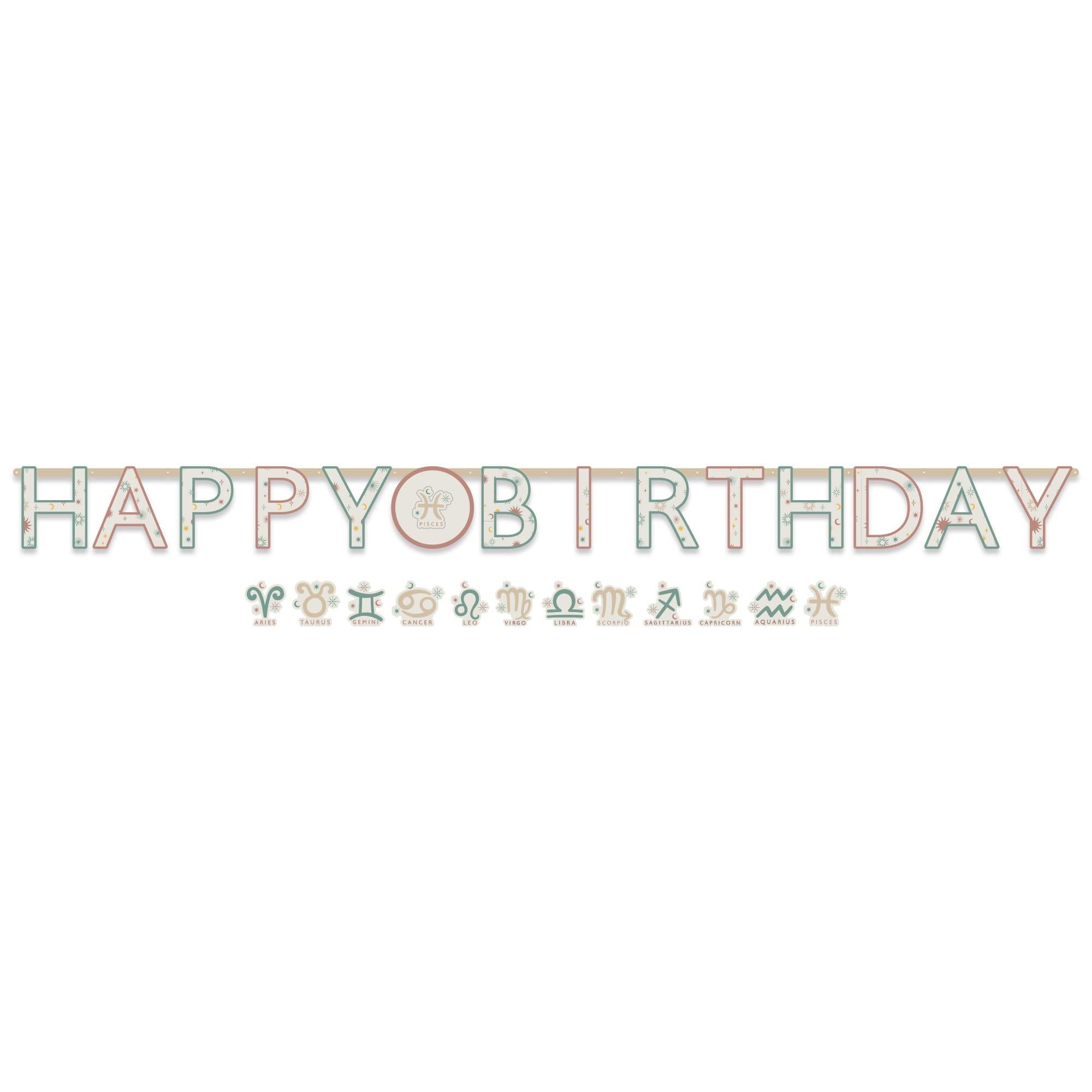 Mystical Astrology Letter Banner with Zodiac Signs - Image 2