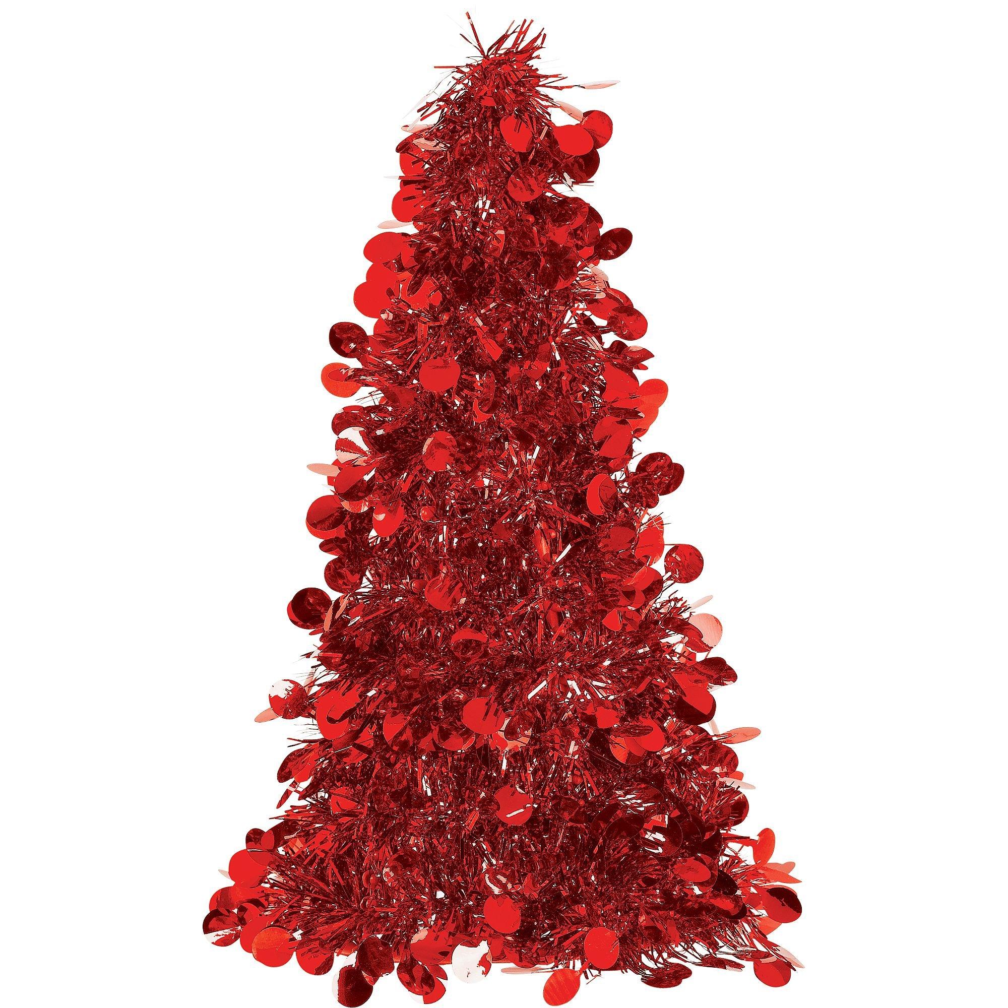 3D Small Tinsel Christmas Tree, Assorted Colors - Image 2