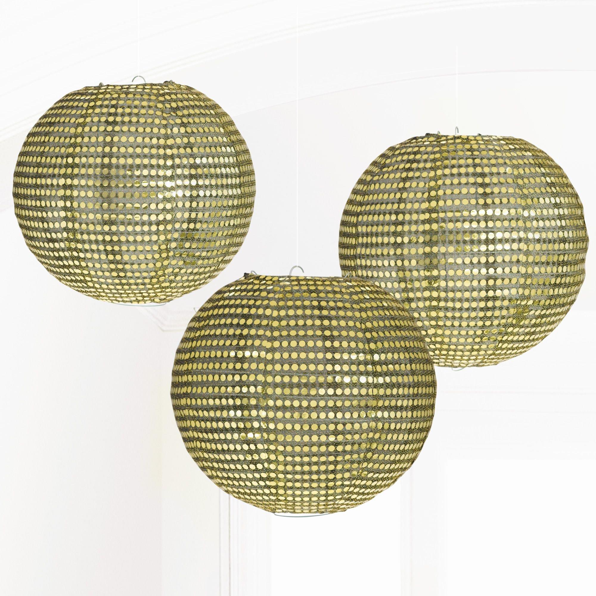 Paper Lanterns, 9 1/2in, 3ct, Assorted Colors - Image 2