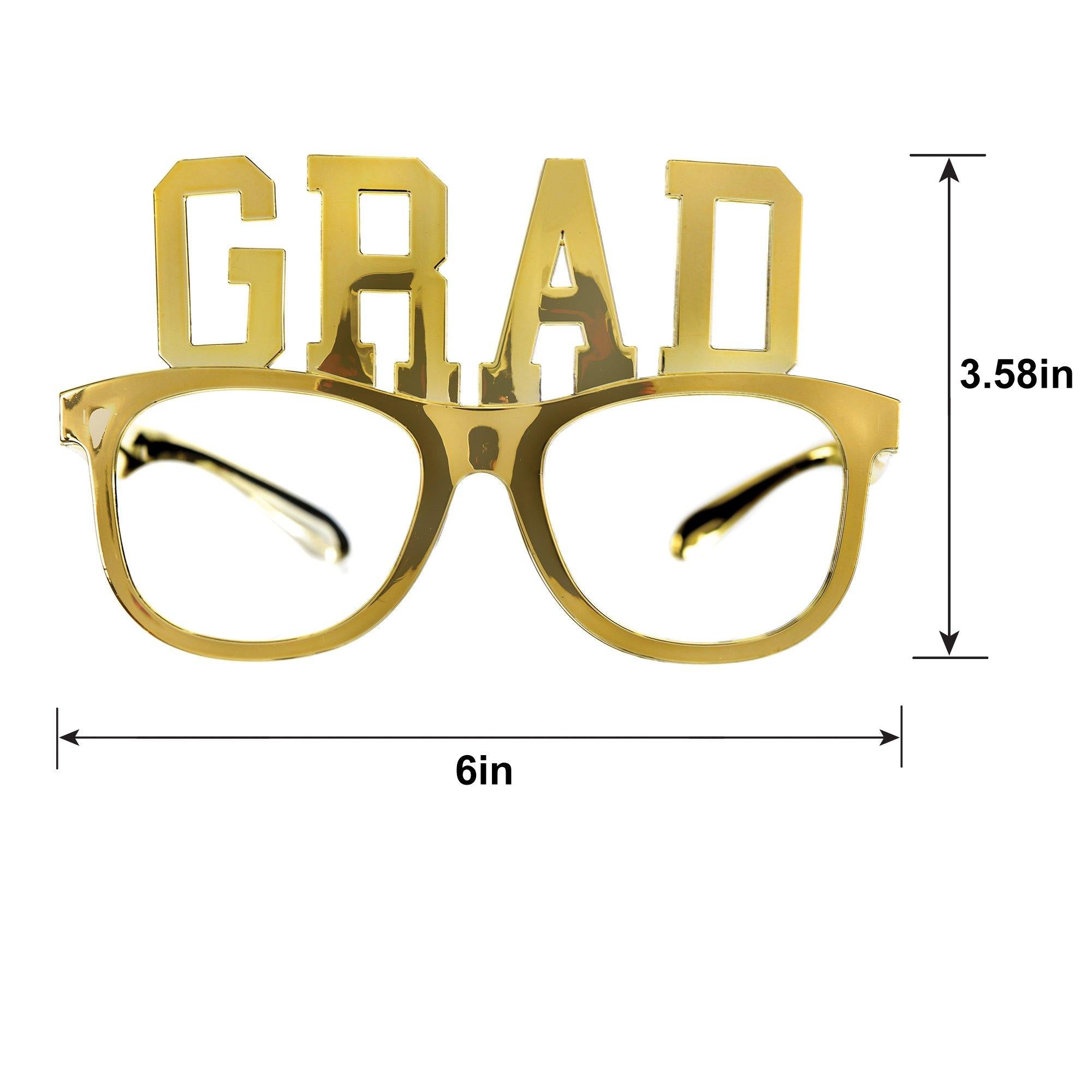 Metallic Gold Grad Plastic Glasses, 10ct - Image 2