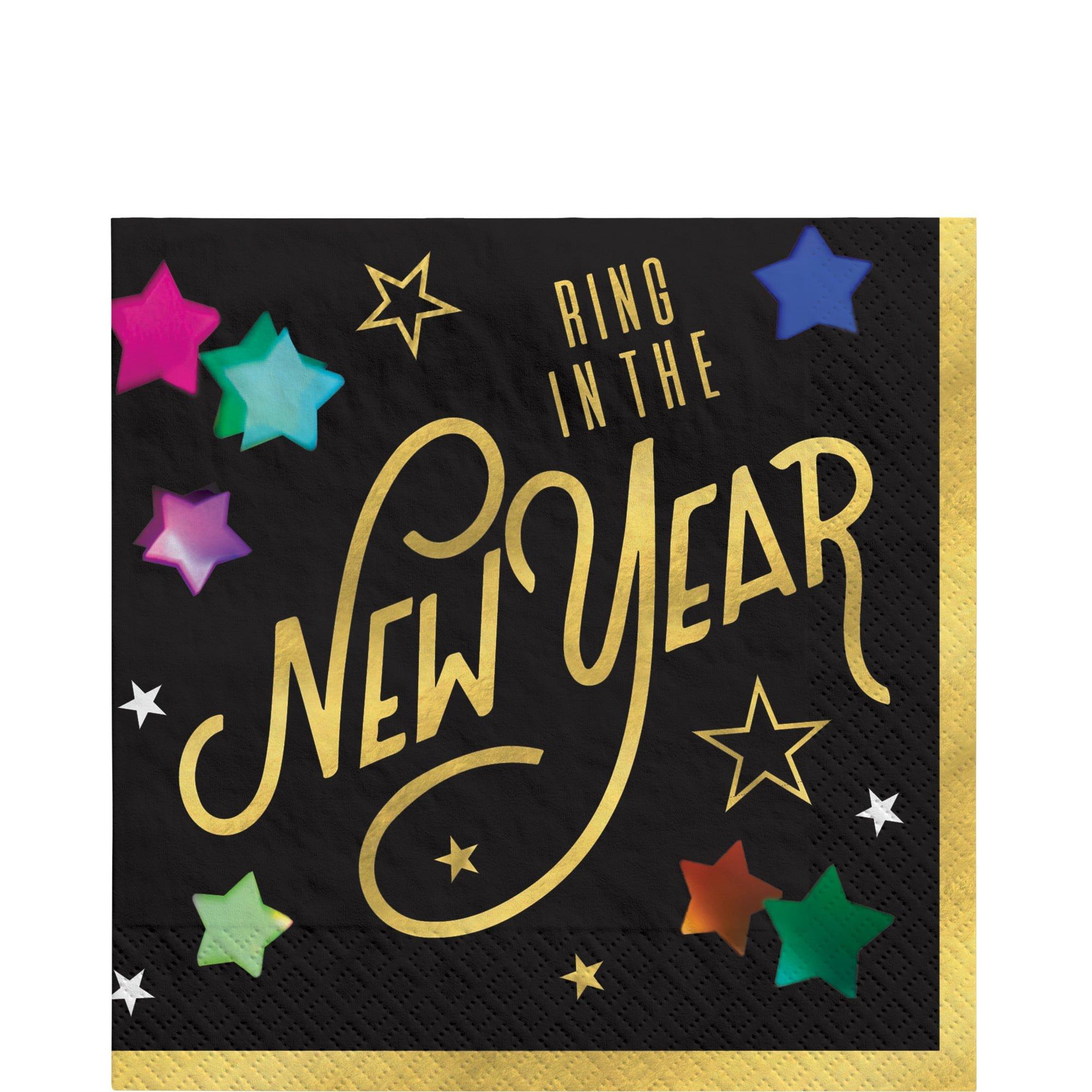 Starlight 2026 NYE Napkins, 16ct (Beverage or Lunch), Sizes Lunch and Beverage - Image 2