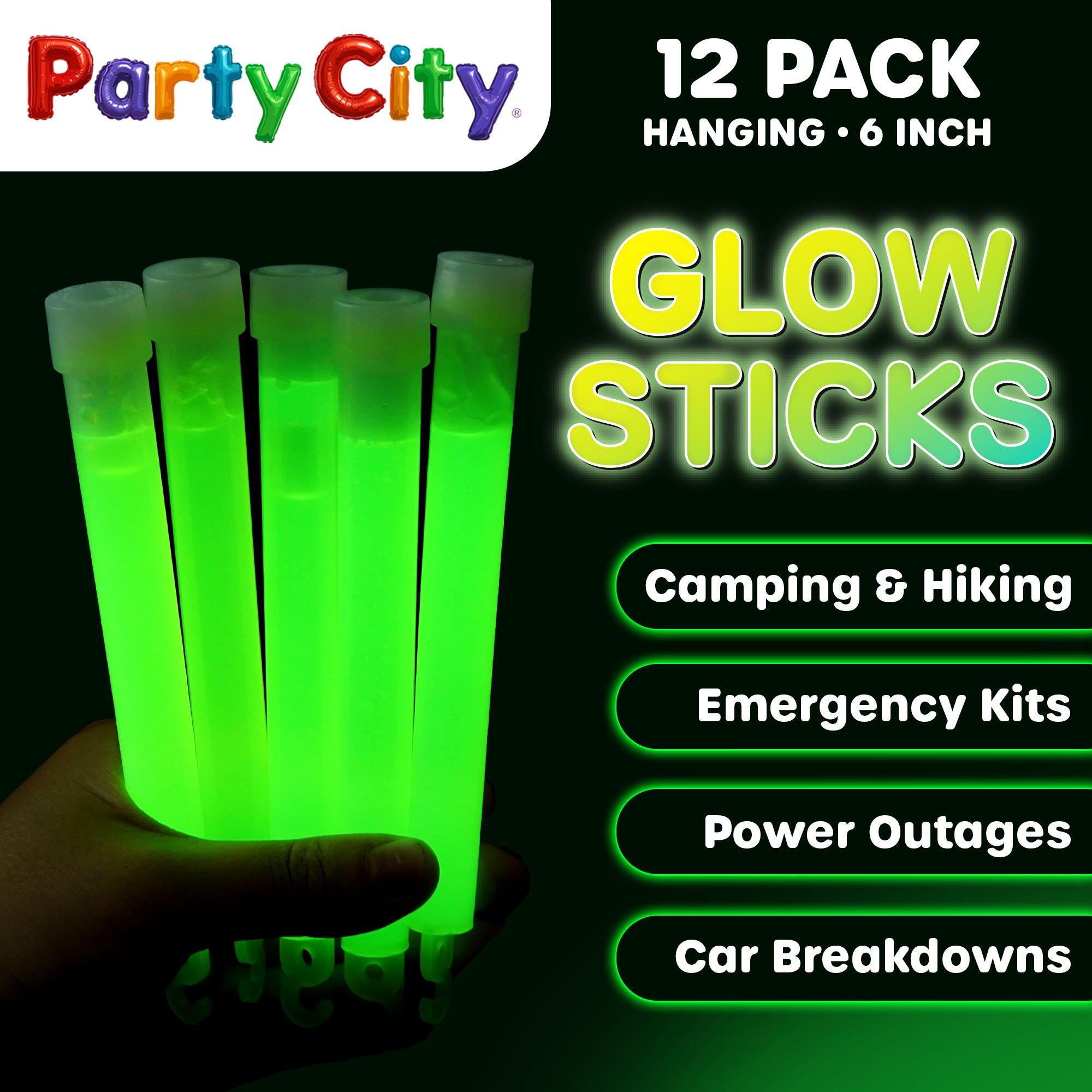 Glow Stick 6 Inch Party Favor Bulk Pack Multicolored White 12pk