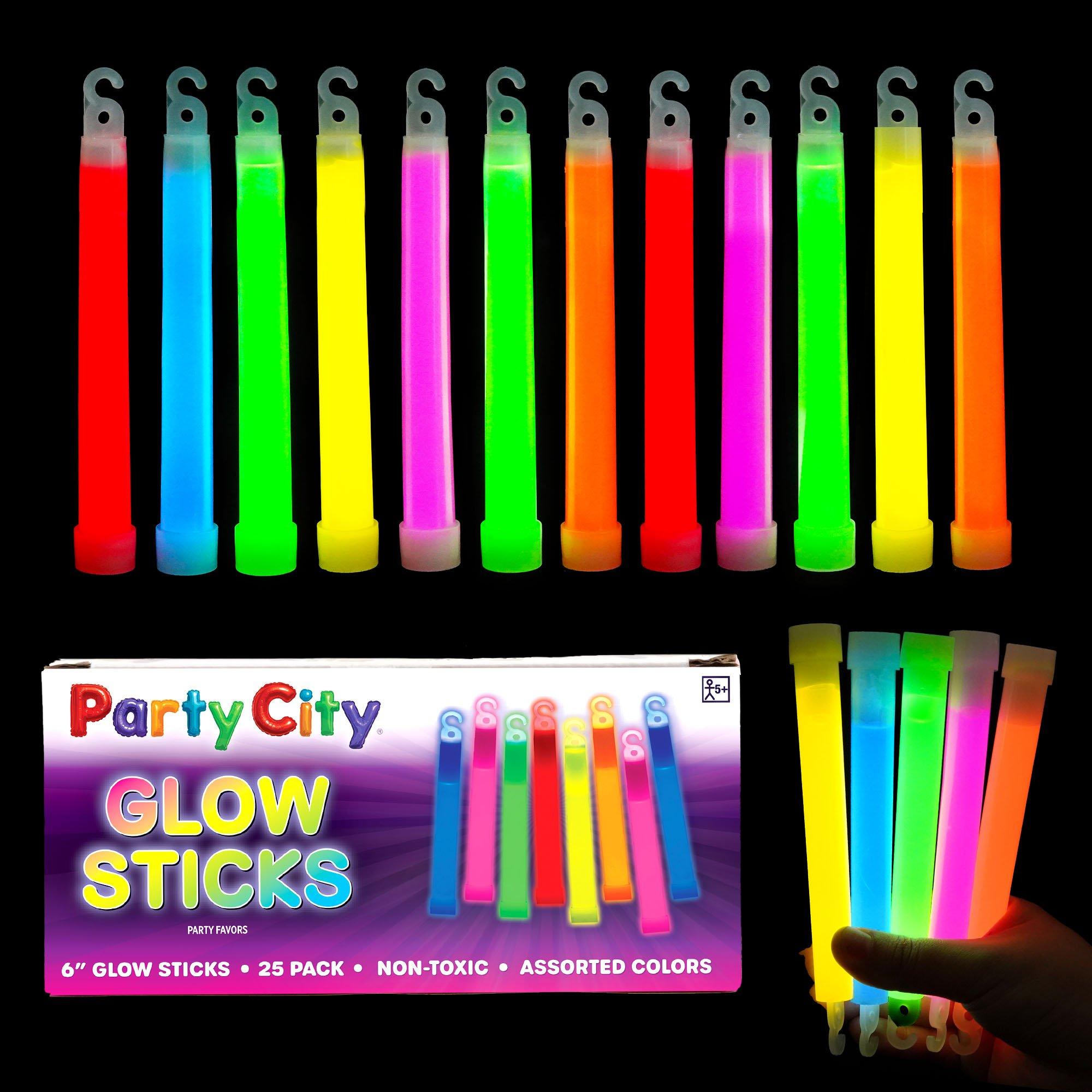 Glow Stick 6 Inch Party Favor Bulk Pack Multicolored White 24pk - Image 2