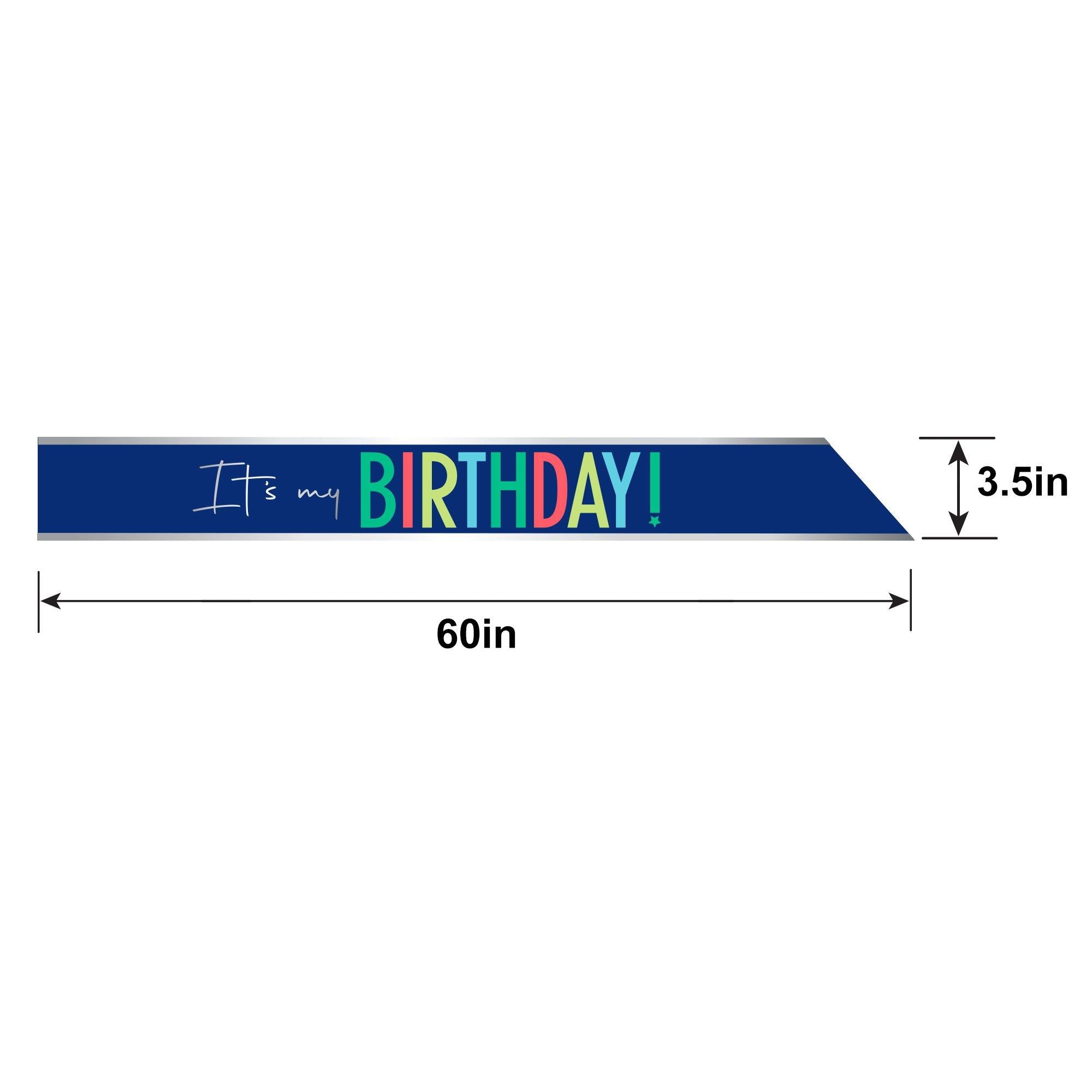It's My Birthday Fabric Sash, 30in - Modern Birthday - Image 2