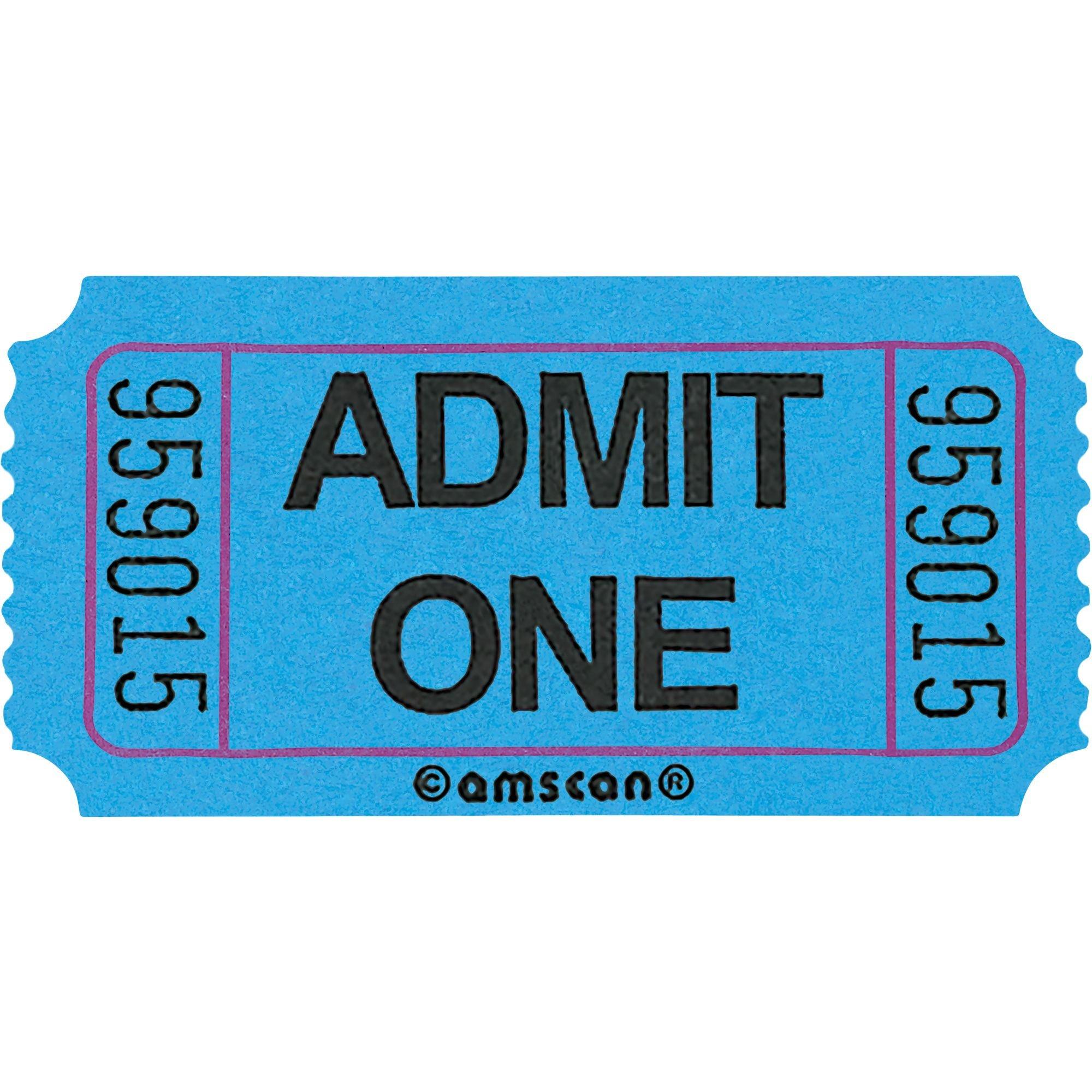 Admit One Single Roll Tickets, 1000ct, Assorted Colors - Image 2