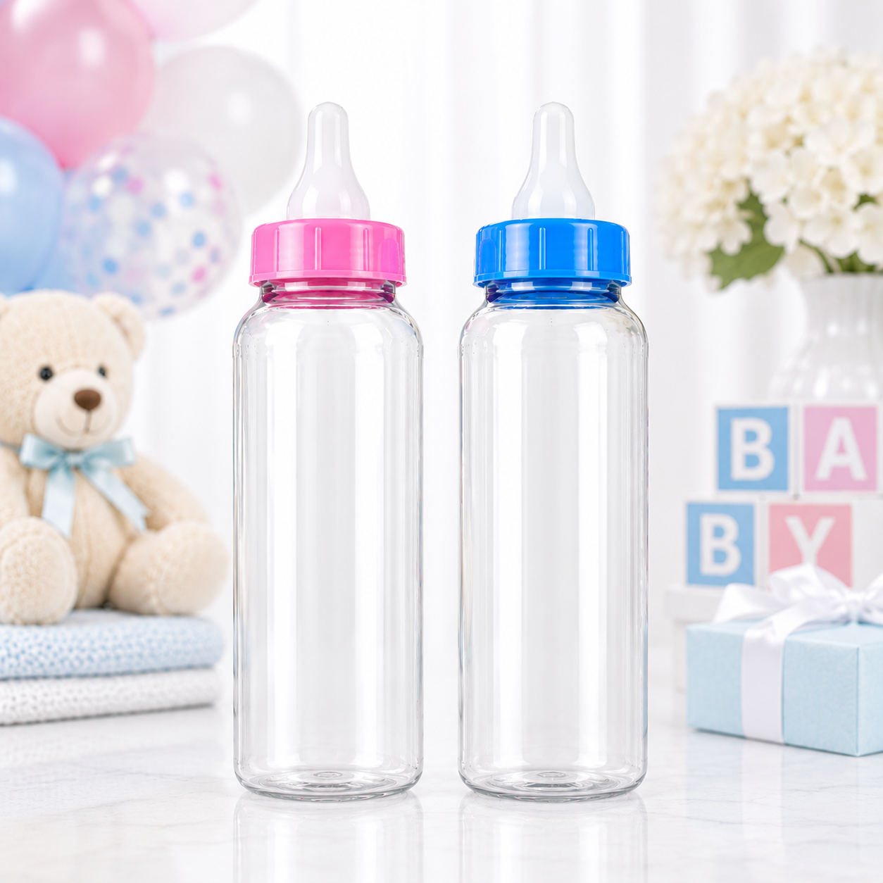 Baby Bottle Bank, 11in, Assorted Colors - Image 2