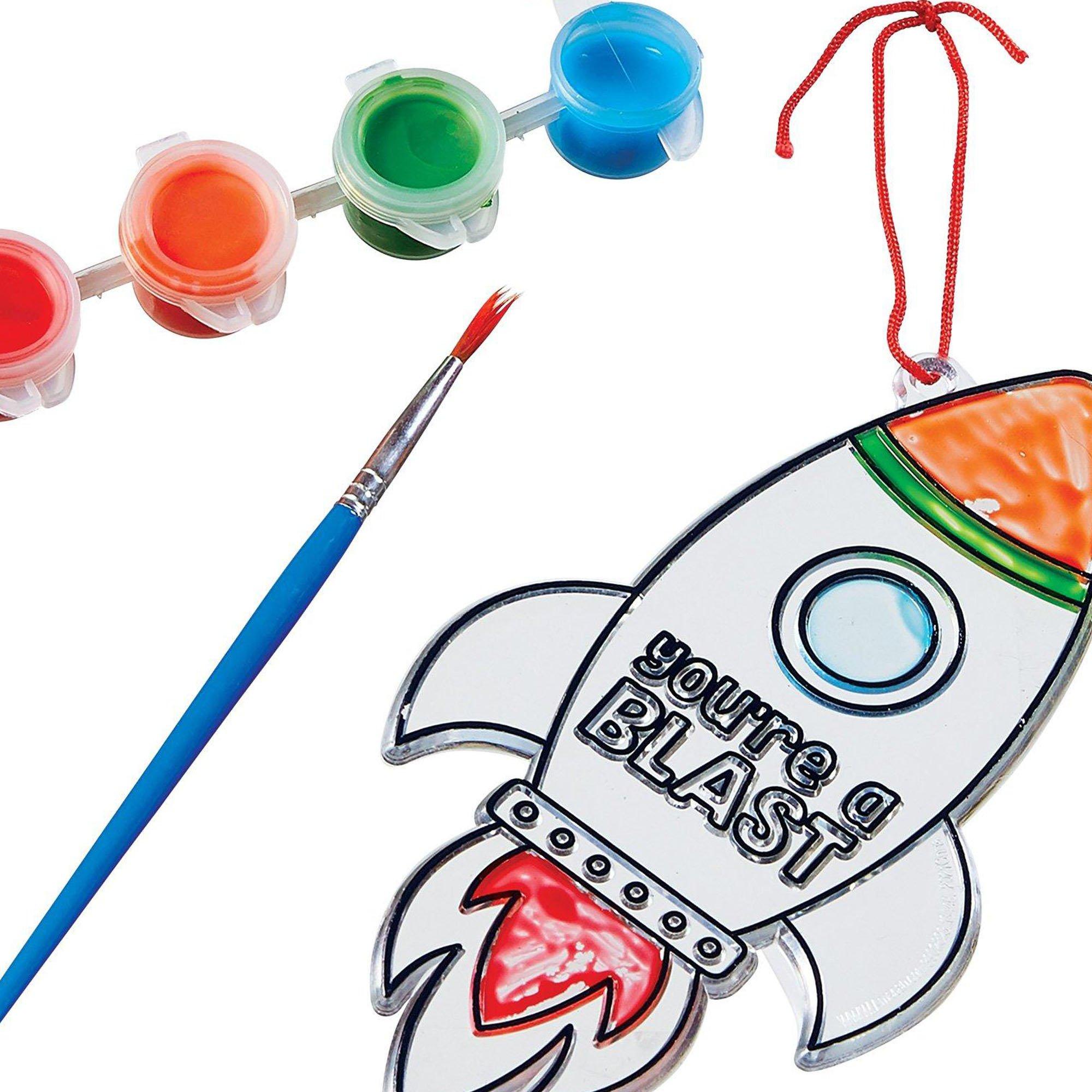 Create Your Own Rocket Ship Suncatcher Kit, 4pc - Image 2