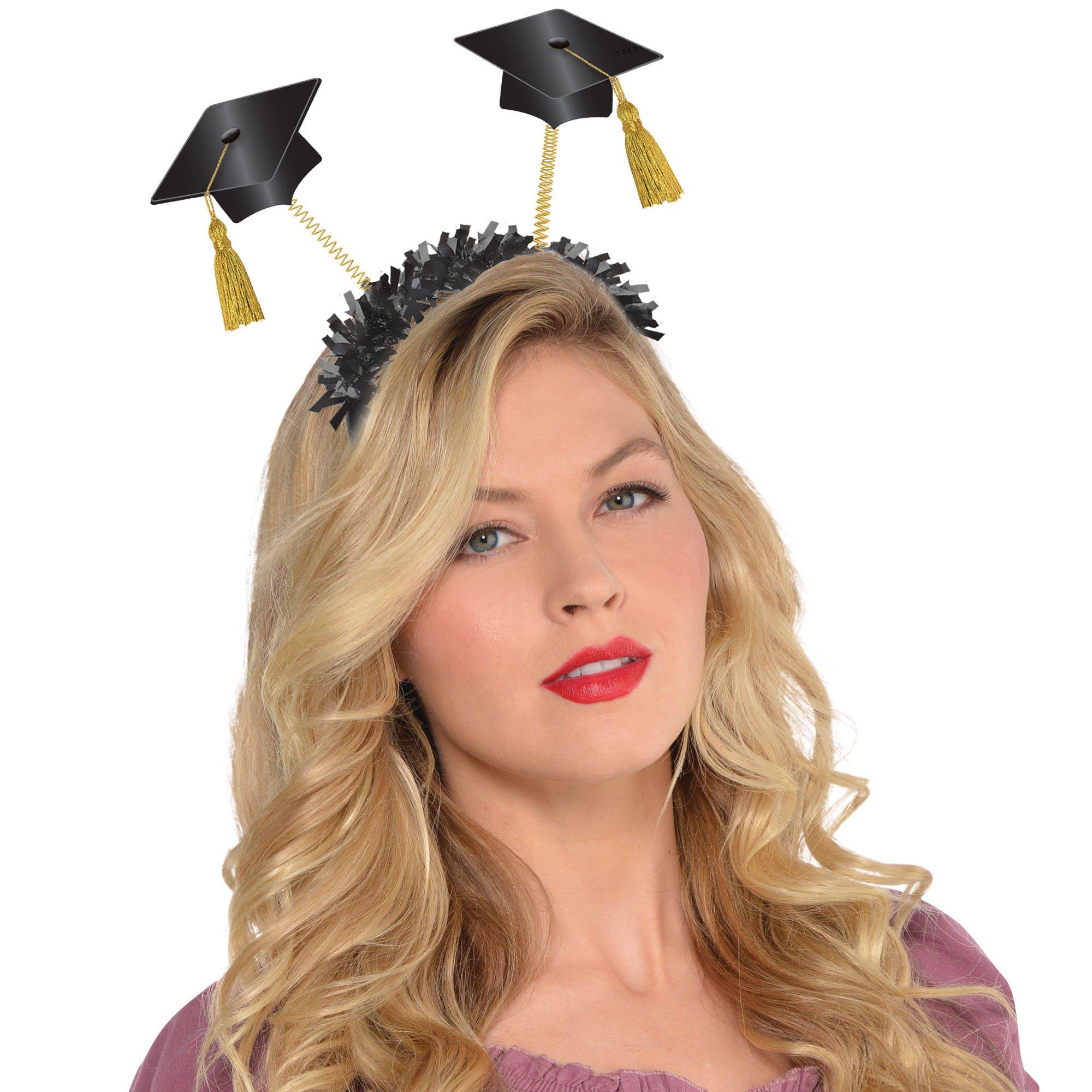 Grad Caps Fabric & Tinsel Head Bopper, 9.3in x 9.6in - Image 2