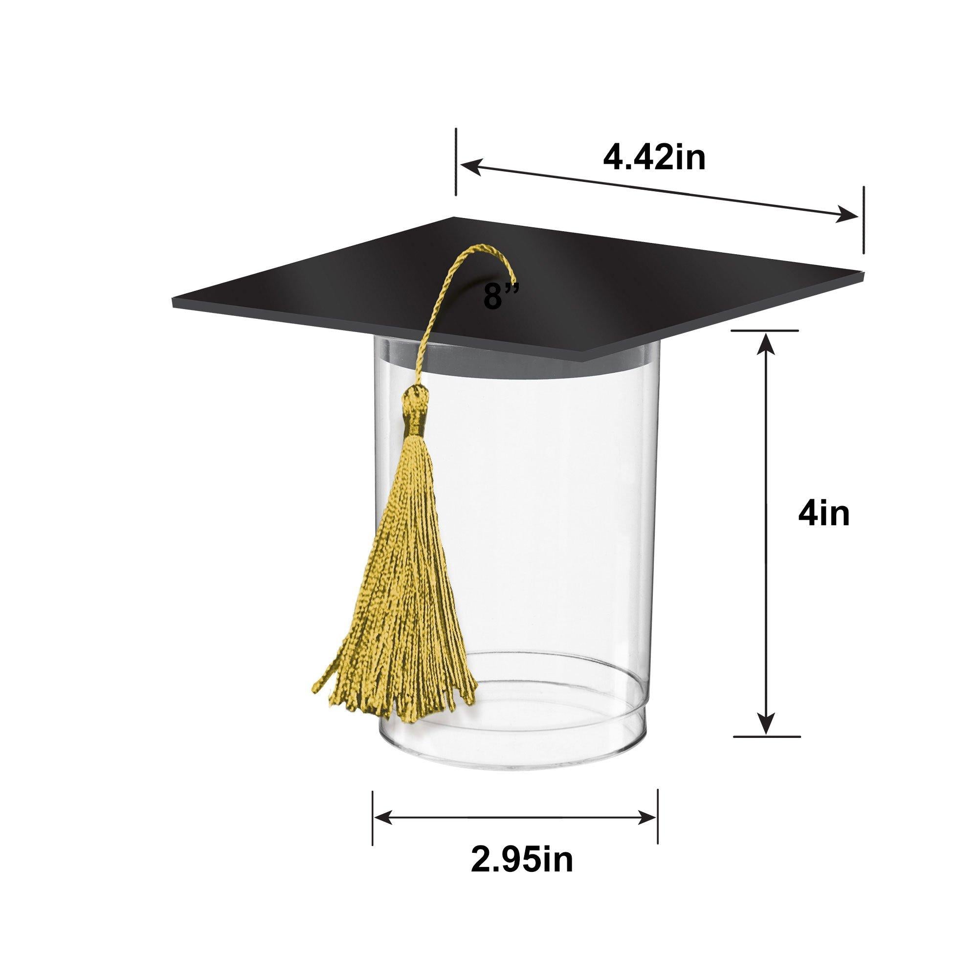 Mortarboard Grad Cap Plastic Treat Container, 14oz - Image 2