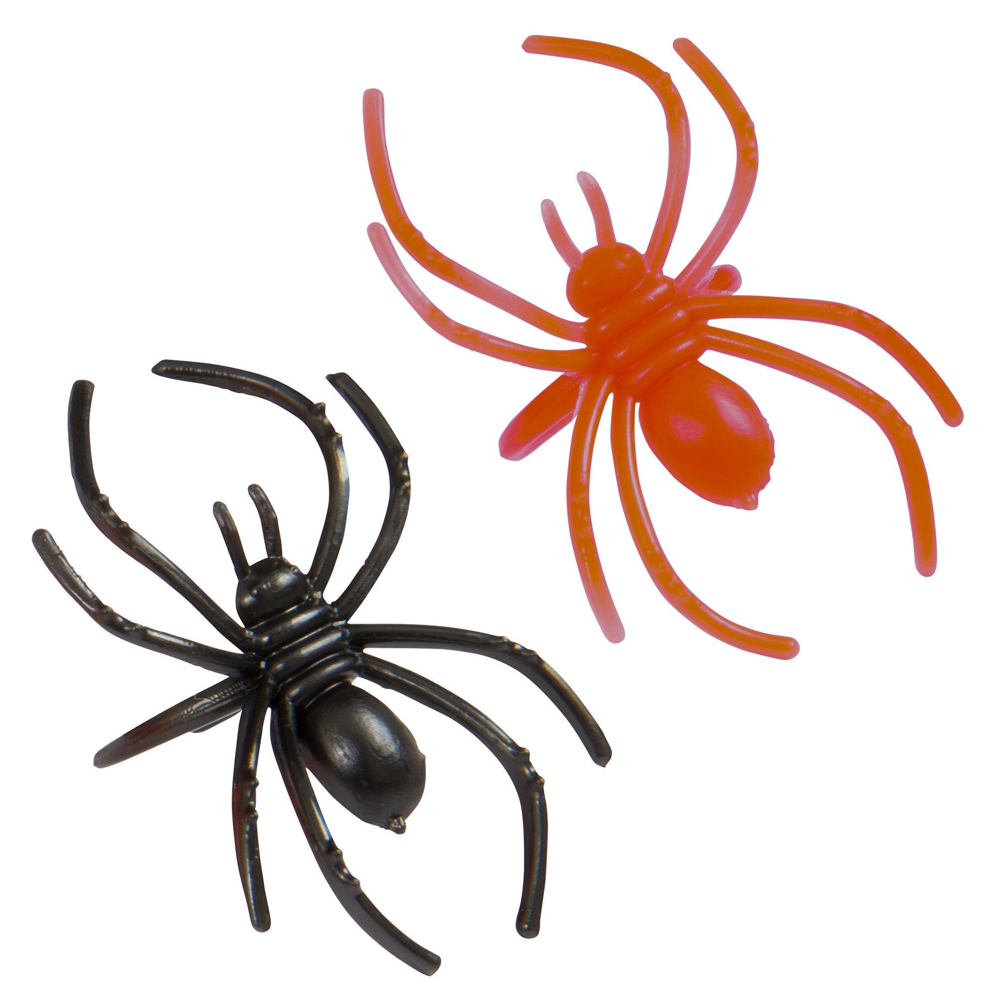 Adjustable Black & Orange Plastic Spider Rings, 30ct - Image 2