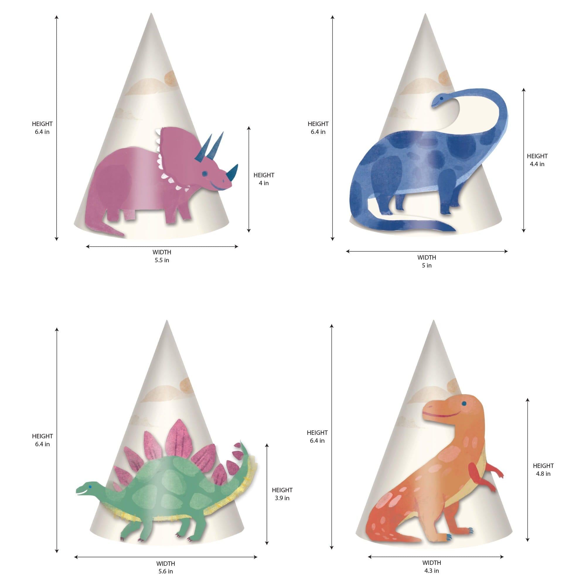 Diggin Dinos Party Hats, 8ct - Image 2