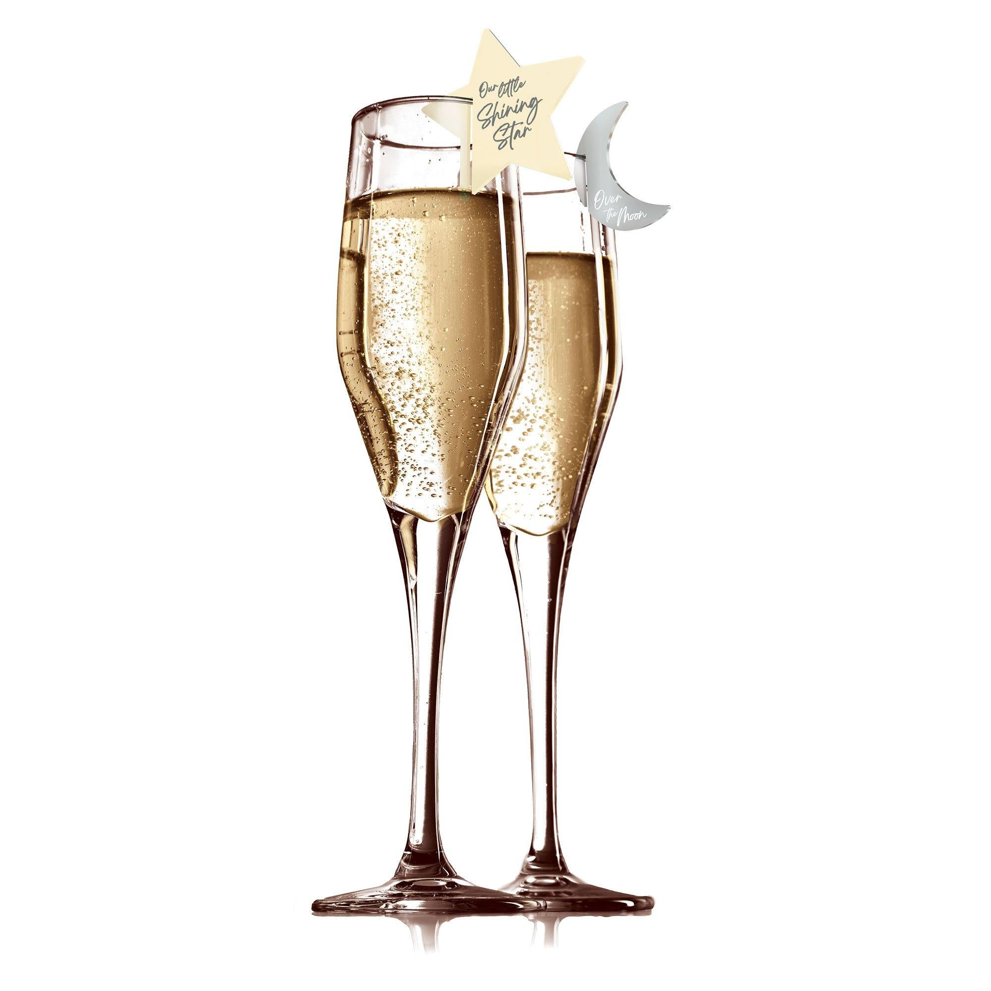 Over the Moon Baby Shower Acrylic Drink Charms, 10ct - Image 2