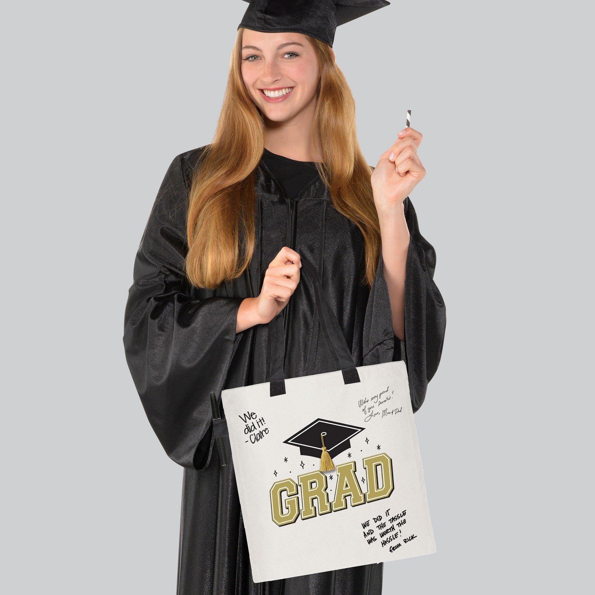 Graduation Autograph Canvas Tote Bag, 14in x 16in - Image 2