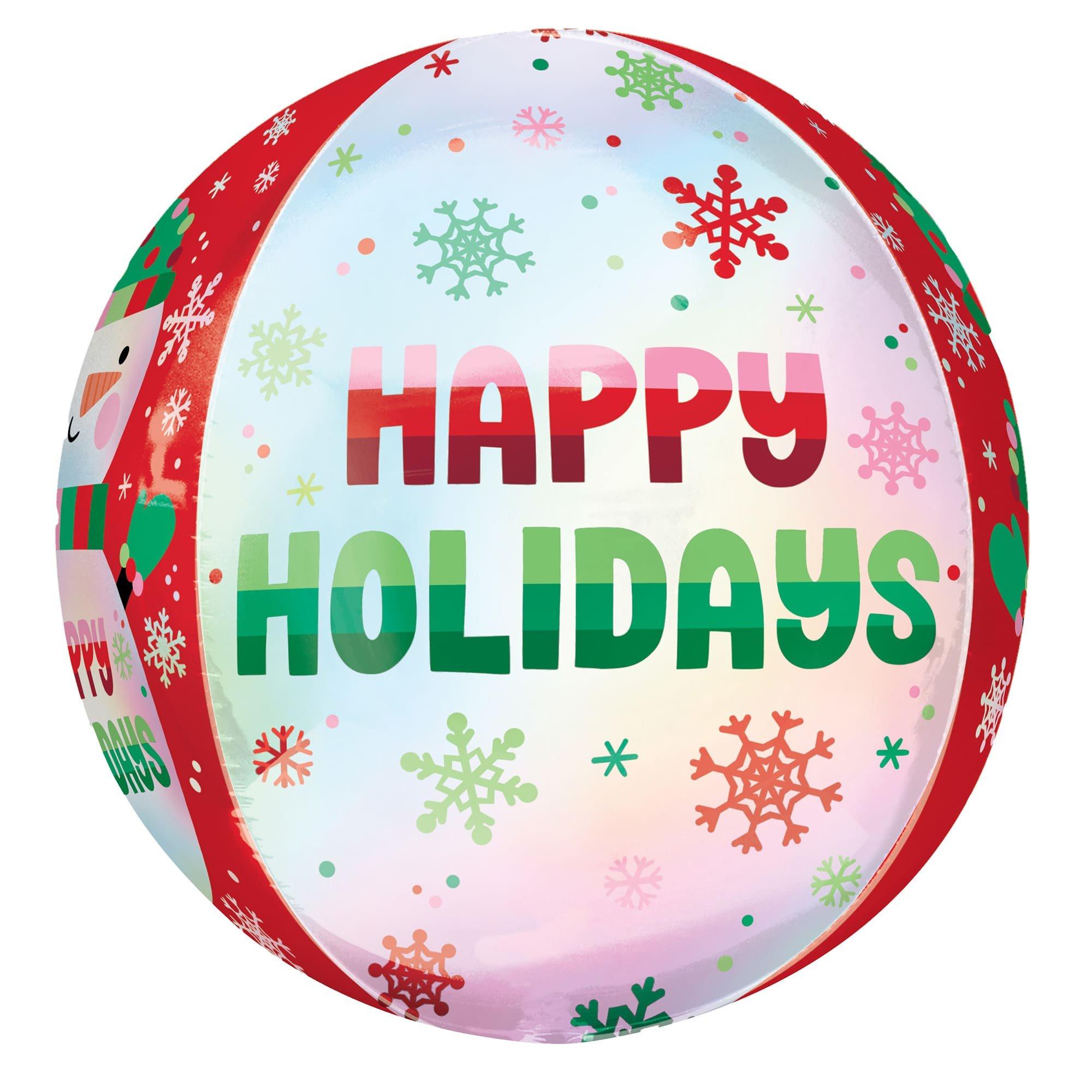 Shimmering Snowman Orbz Foil Balloon, 15in