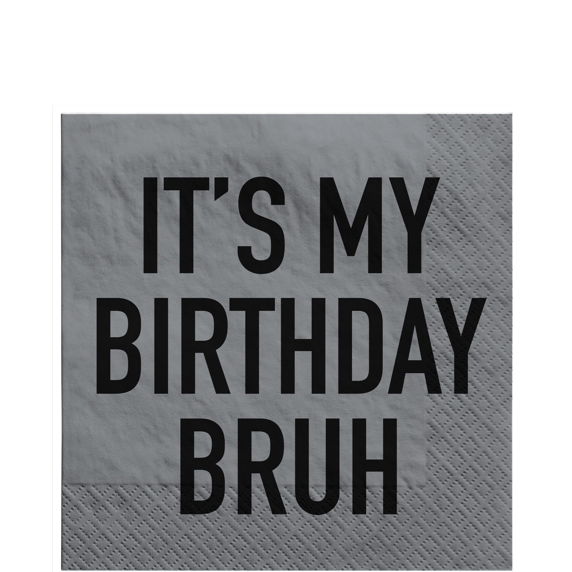 It's My Birthday Bruh Napkins, 16ct, Assorted Options - Image 2